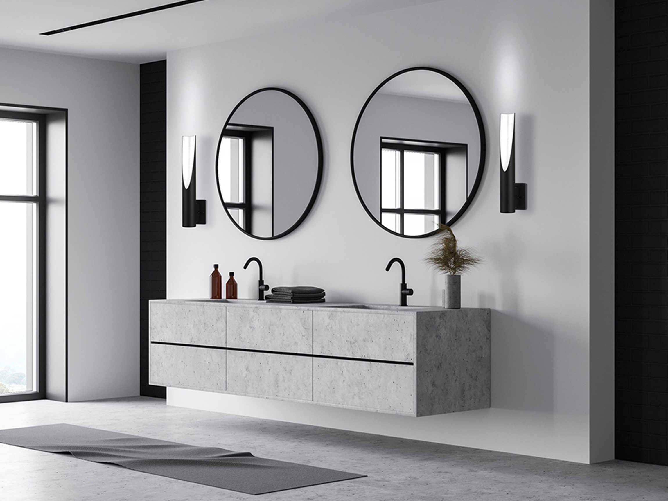 Eglo Barbotto 1-Light Black Silver Wall Sconce