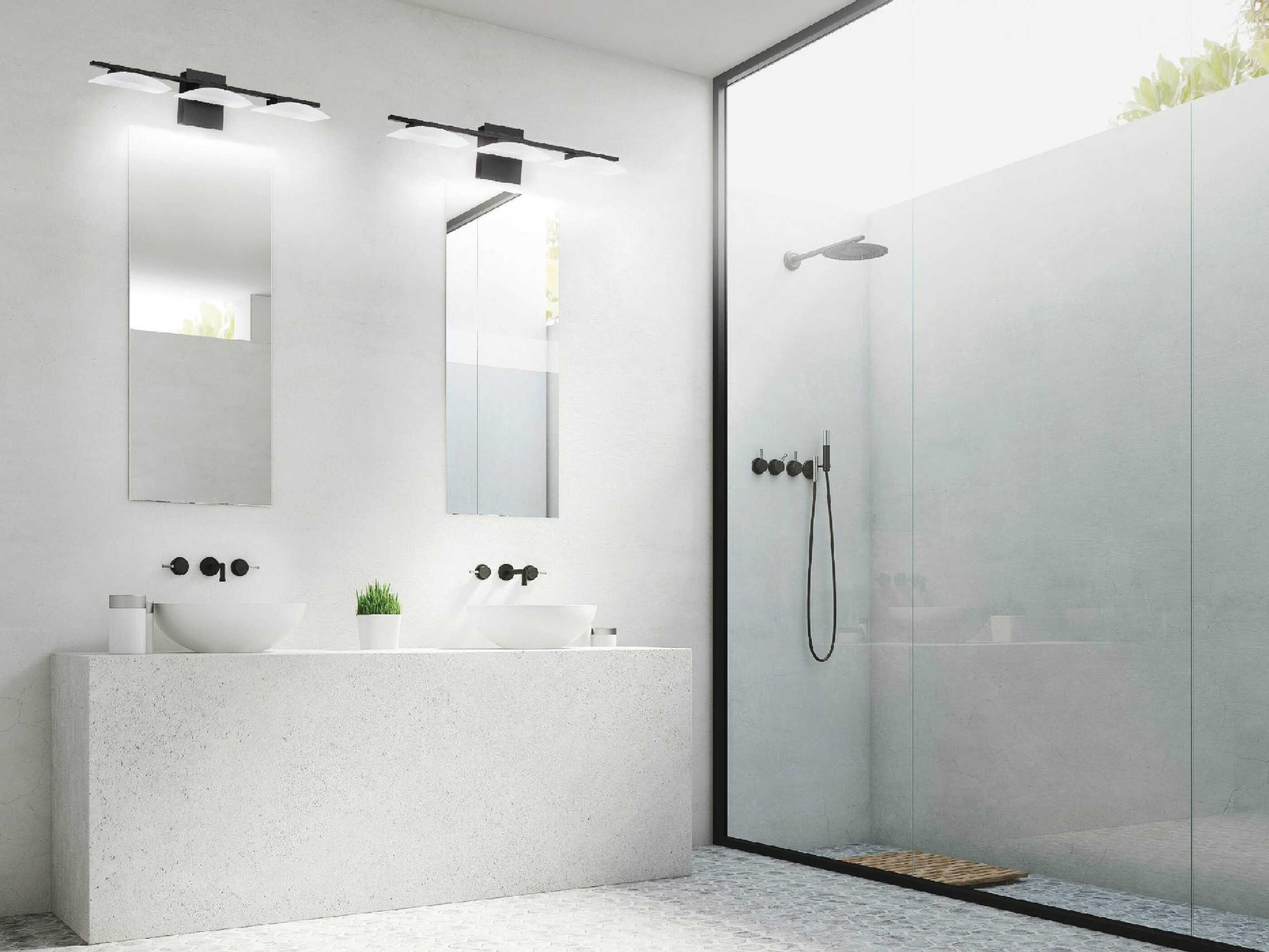 Eglo Matrass 3-Light Matt Black Vanity Light