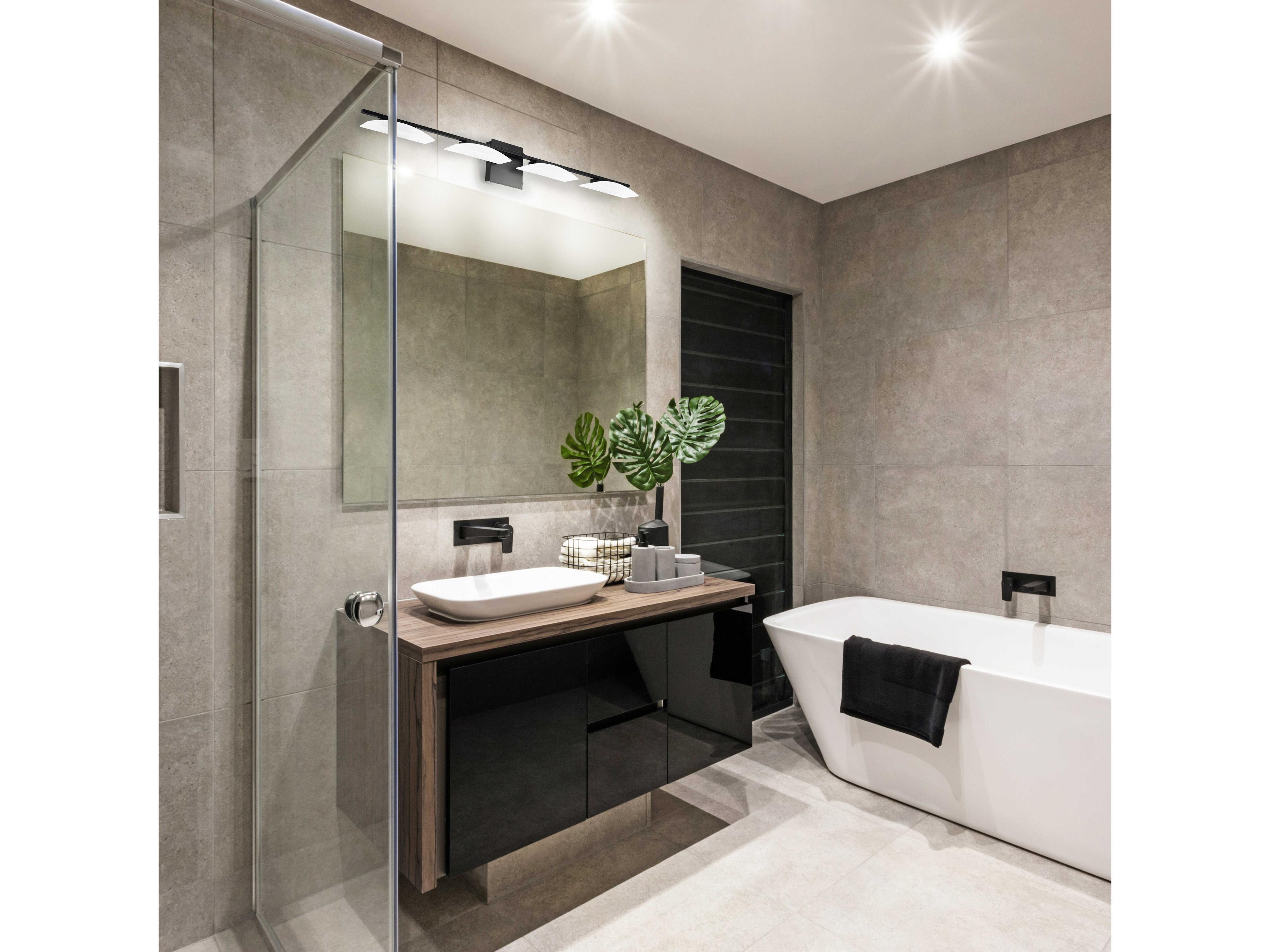 Eglo Matrass 4-Light Matte Black Vanity Light