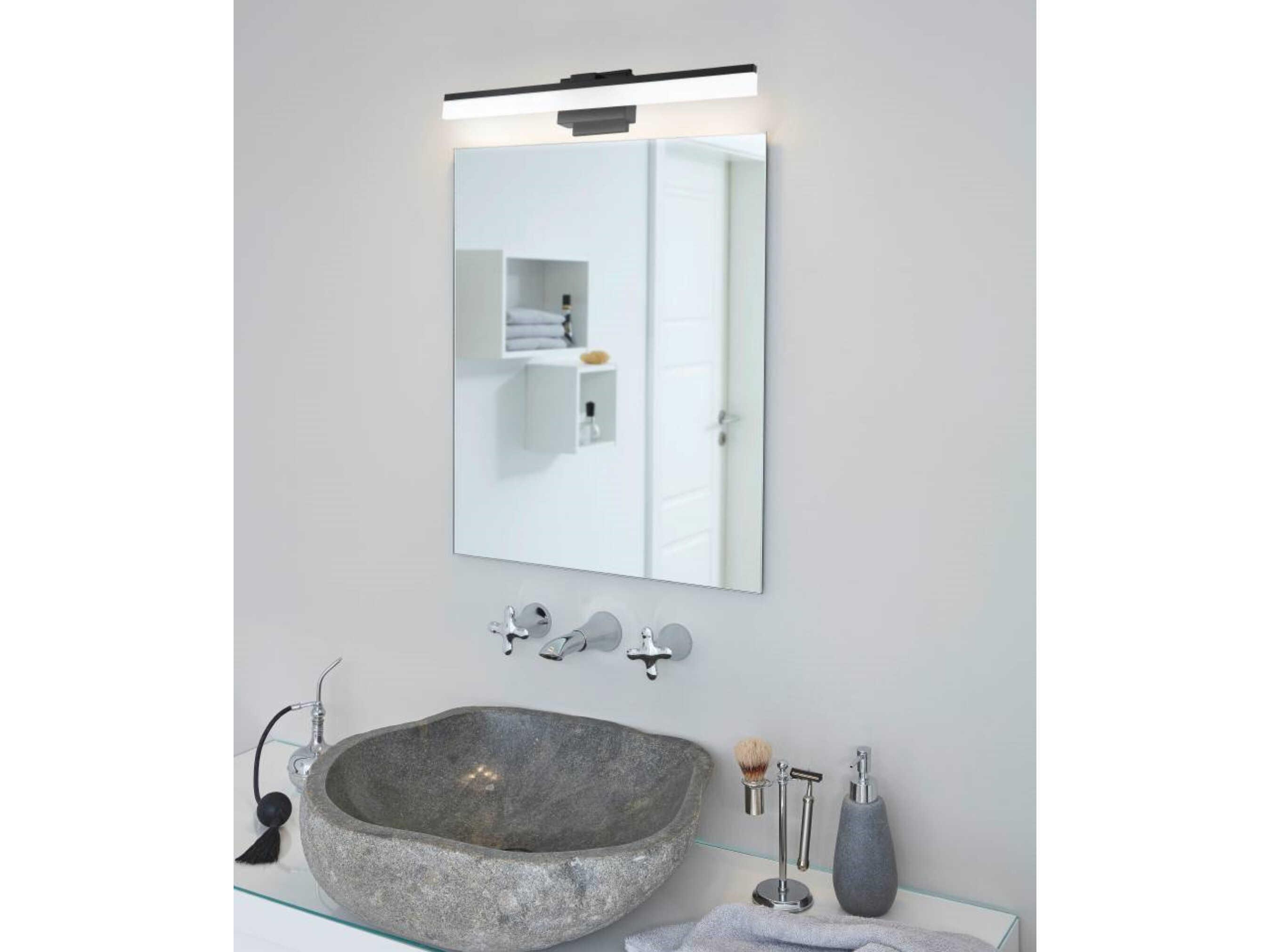 Eglo Palmital 1-Light Matte Black Vanity Light