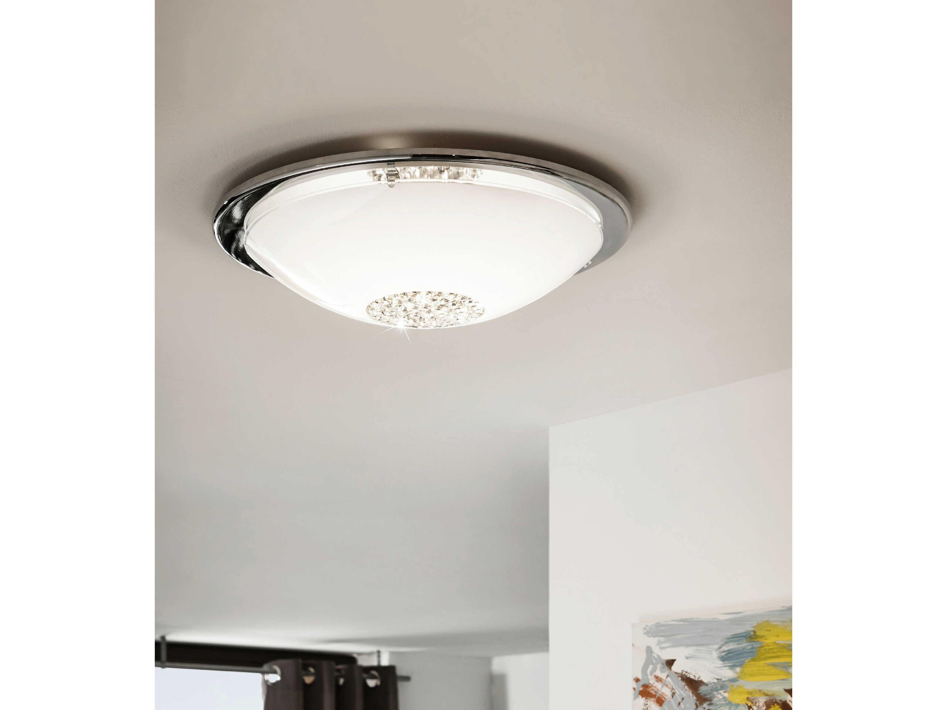 Eglo Giolina 1-Light Chrome Bowl Flush Mount