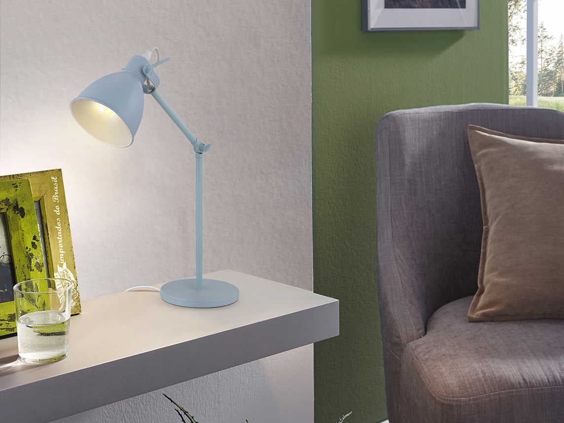 Eglo Priddy Pastel Light Blue Metal Desk Lamp