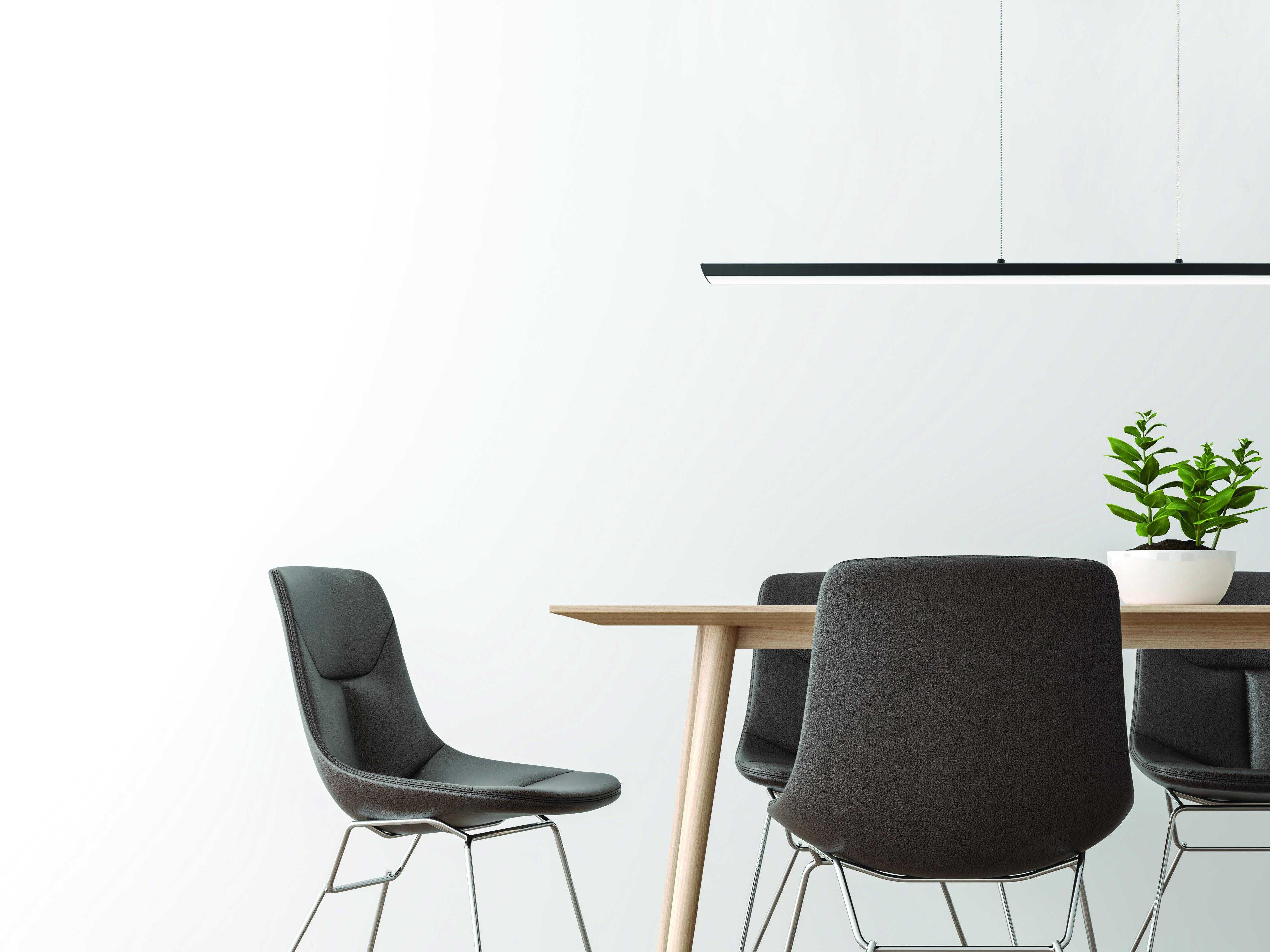 Eglo Pellaro 1-Light Matte Black Linear Island Pendant