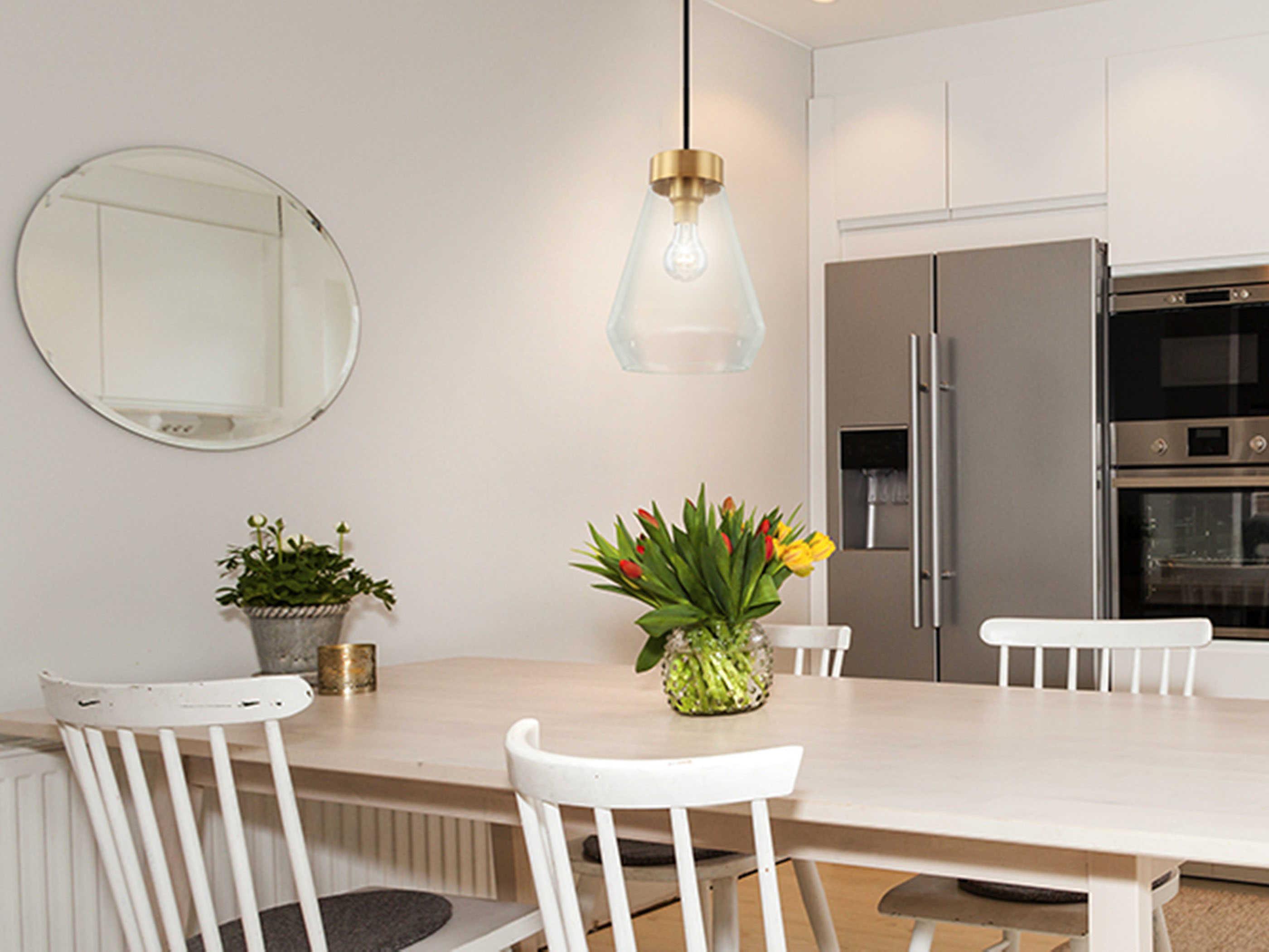 Eglo Montey 1-Light Brushed Gold Bell Mini Pendant