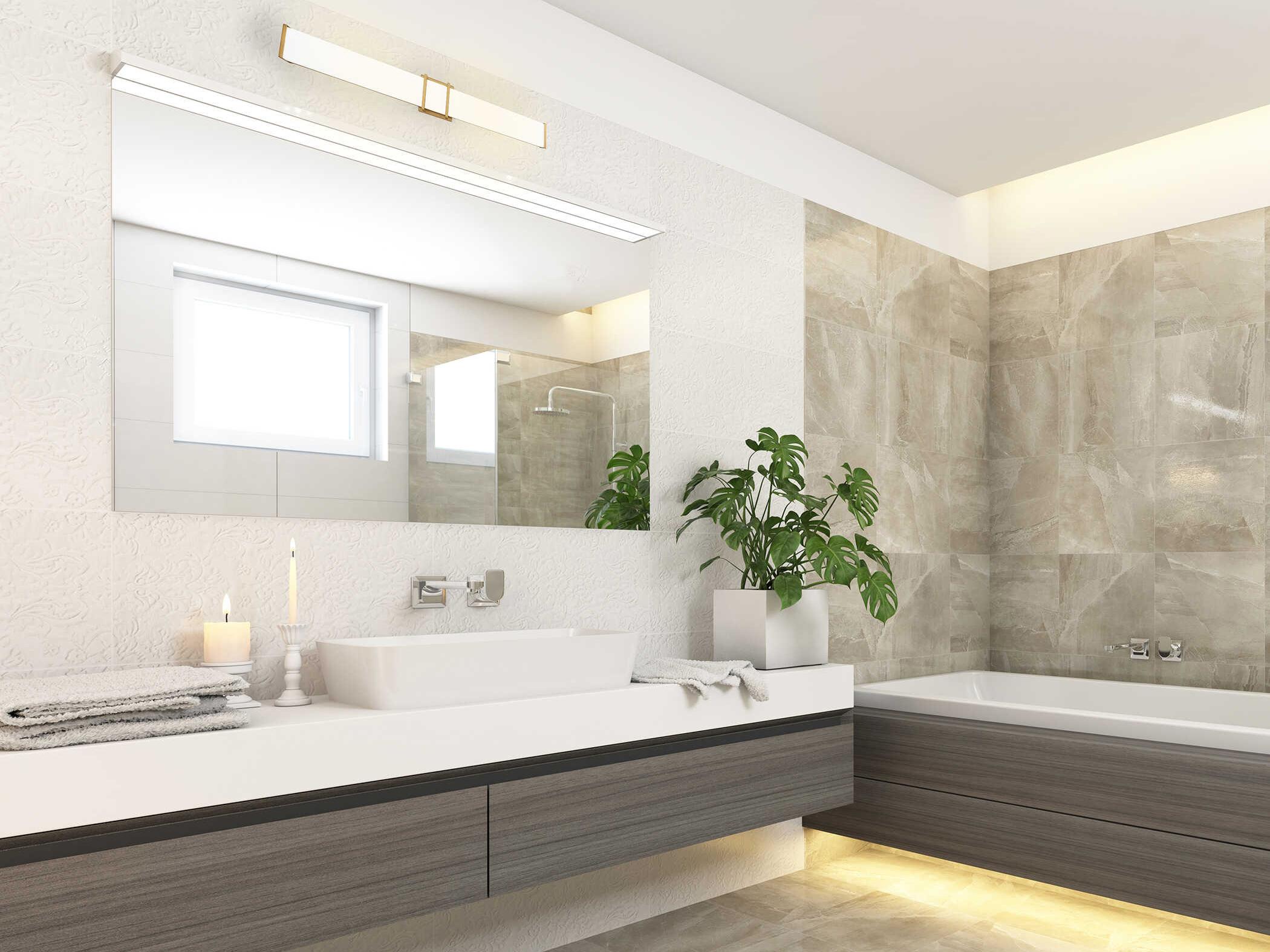 Eglo Tomero 1-Light Brushed Gold Vanity Light