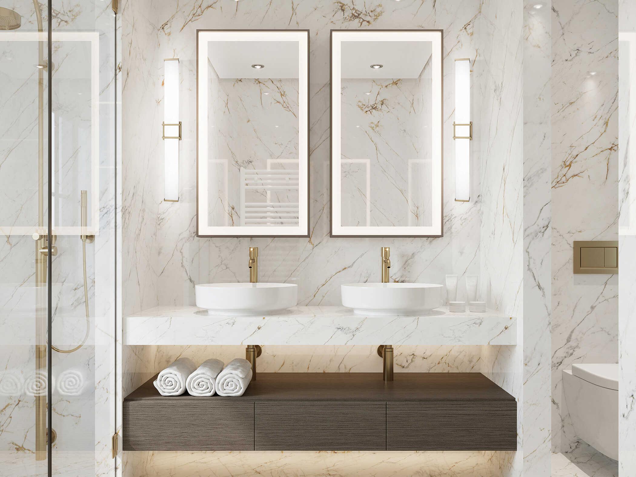 Eglo Tomero 1-Light Brushed Gold Vanity Light