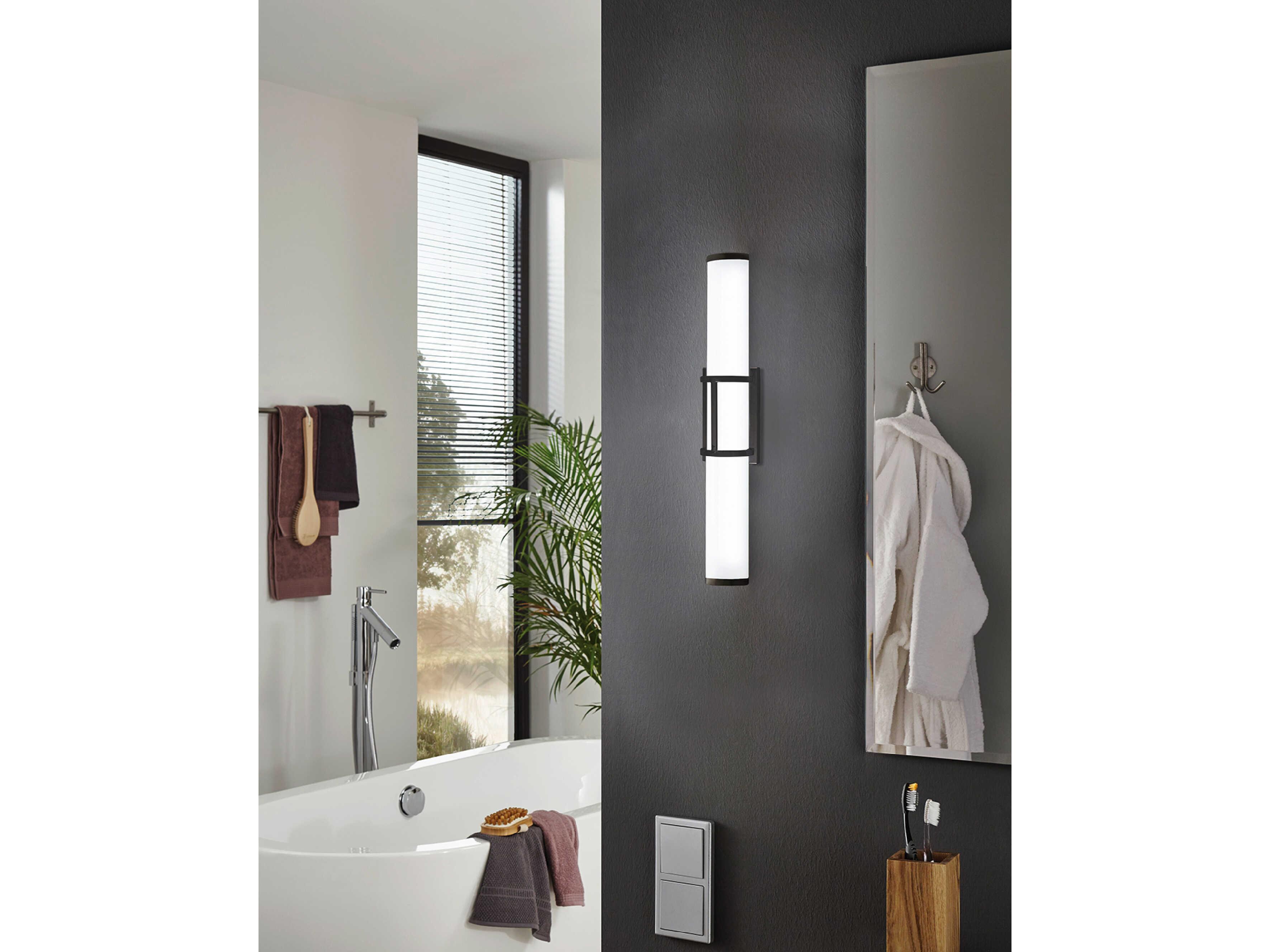 Eglo Ramaro 1-Light Matte Black Vanity Light