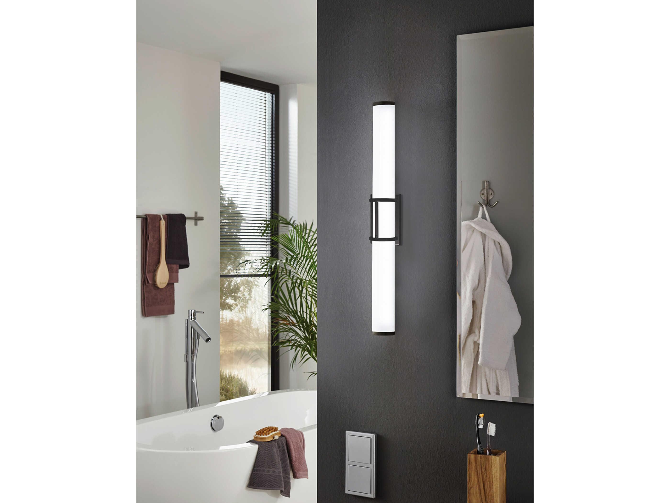 Eglo Ramaro 1-Light Matte Black Vanity Light