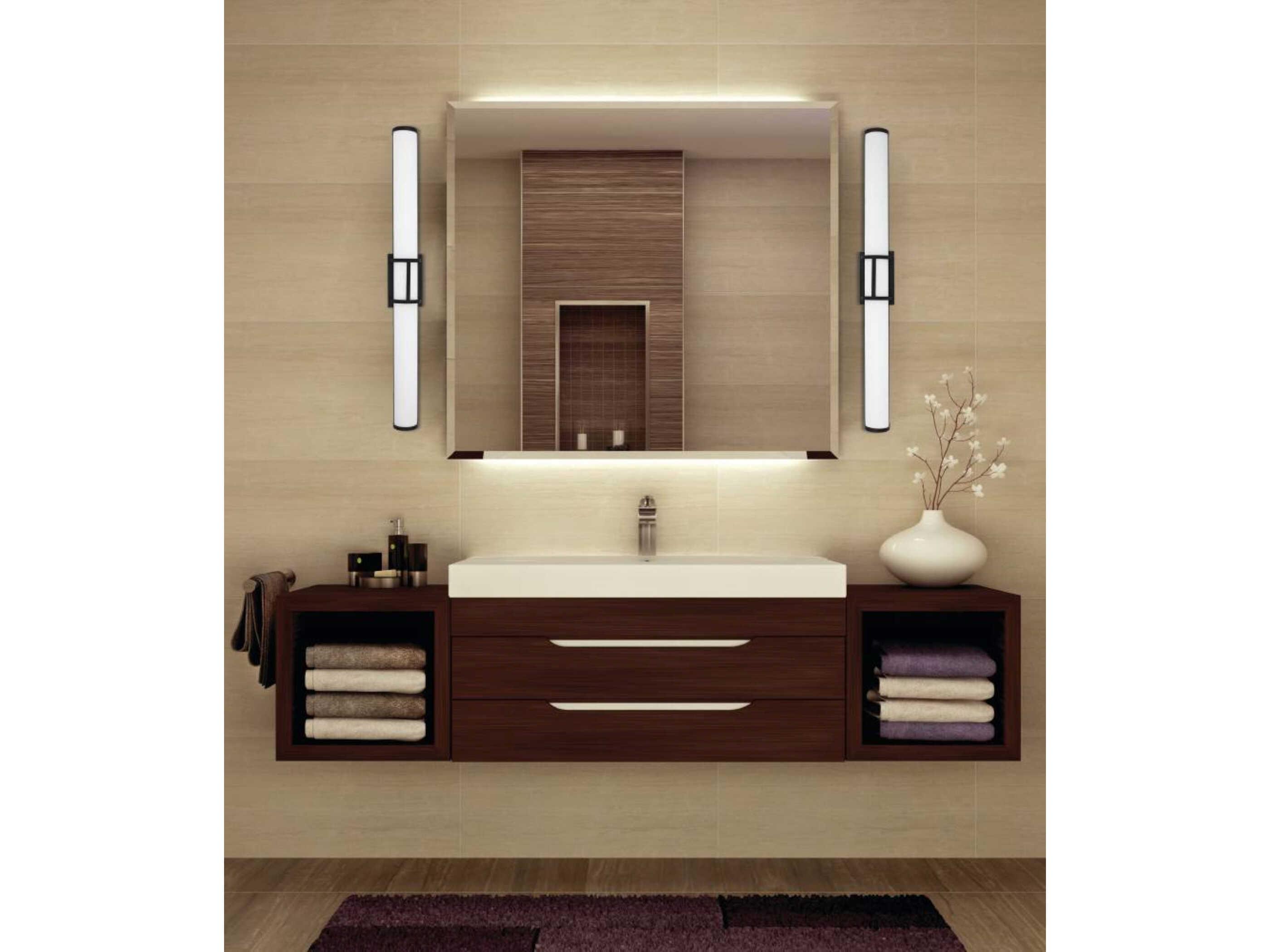 Eglo Ramaro 1-Light Matte Black Vanity Light