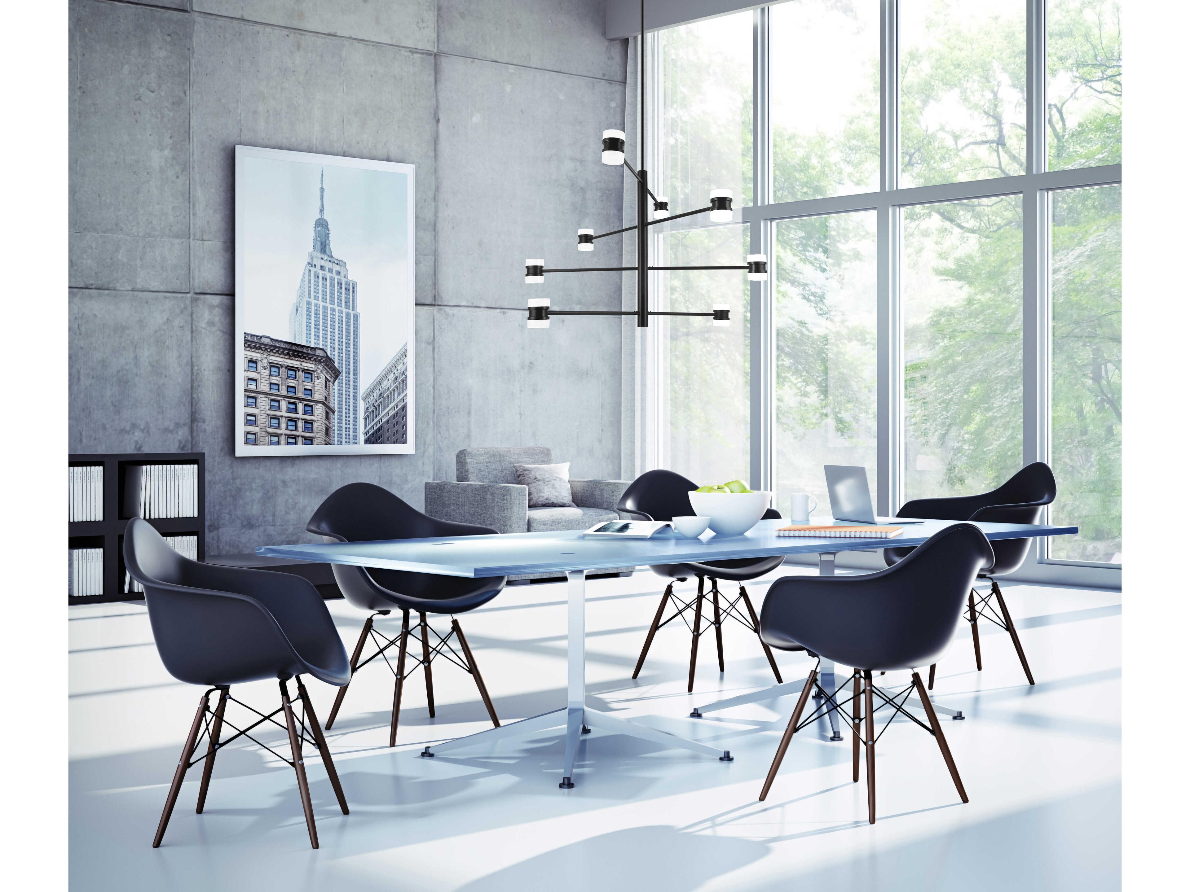 Eglo Romendo 8-Light Matte Black Tiered Pendant