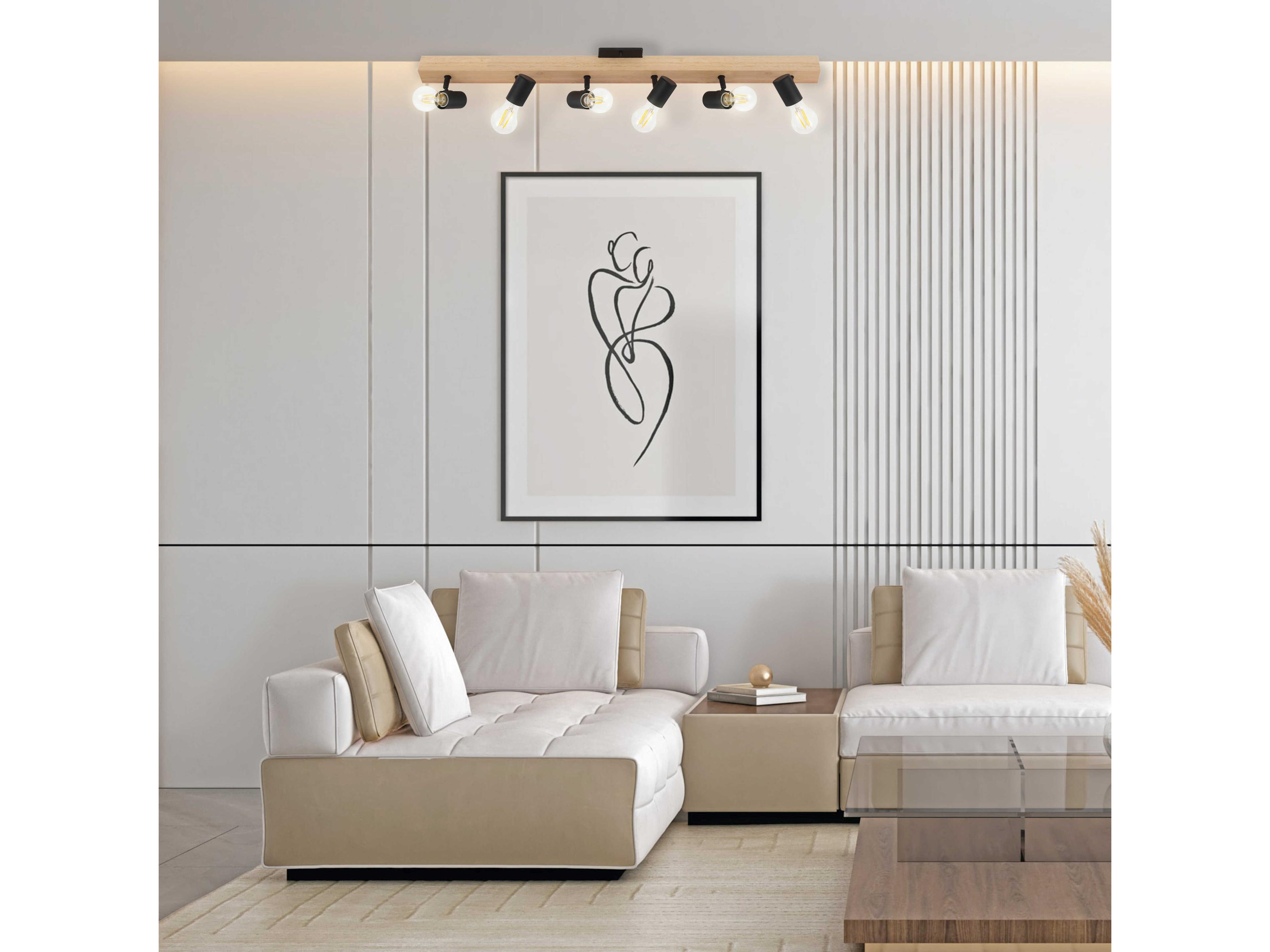 Eglo Kingswood 6-Light Brown Black Track & Rail Light