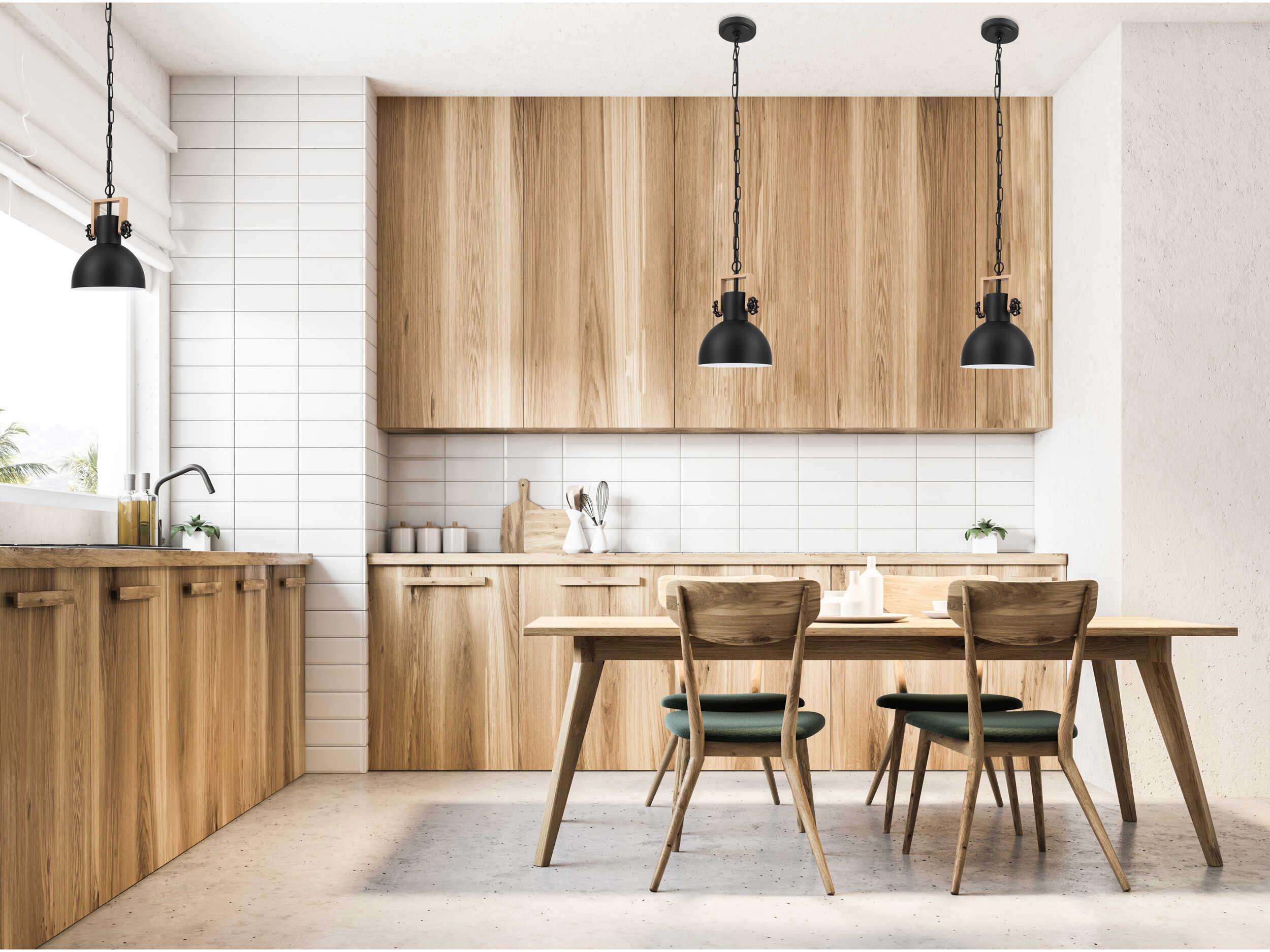 Eglo Lubenham 1-Light Black Dome Mini Pendant