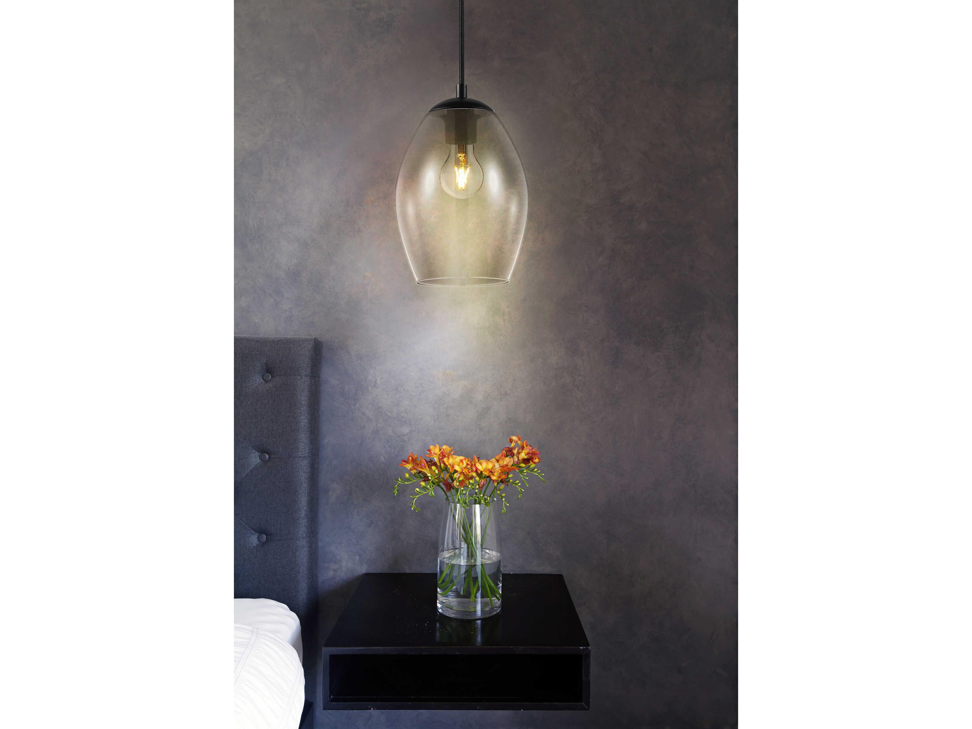 Eglo Estanys 3-Light Matte Black Bell Island Pendant