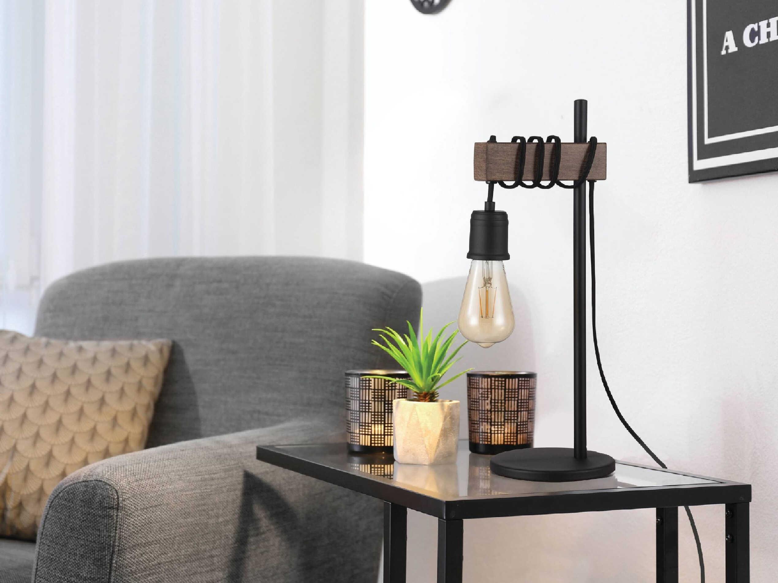 Eglo Violon Black Dark Brown Desk Lamp