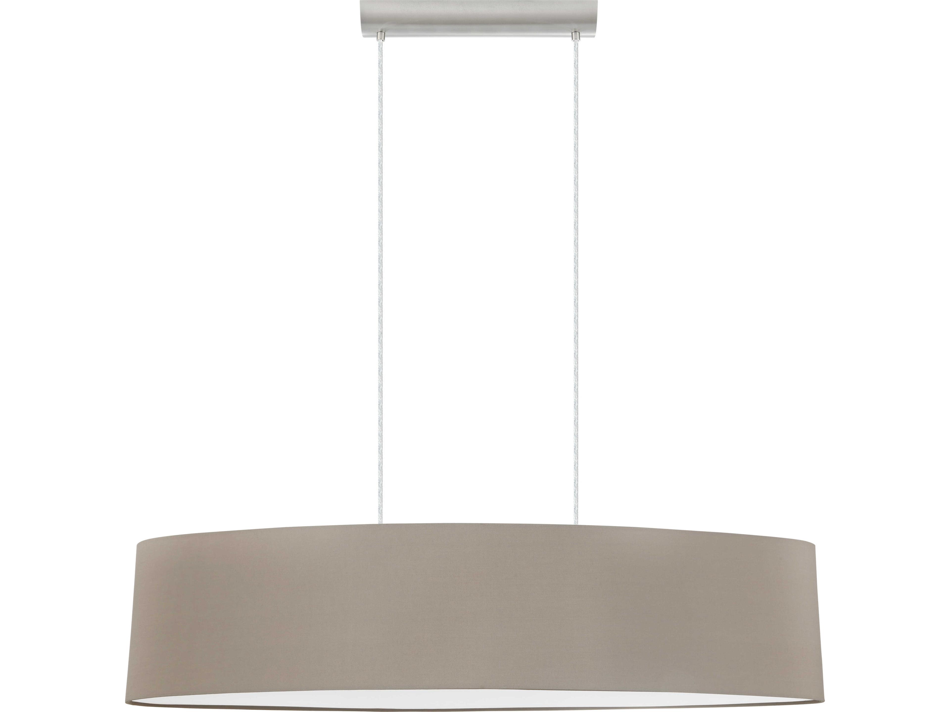 Eglo Mandana 2-Light Matte Nickel Brown Island Pendant
