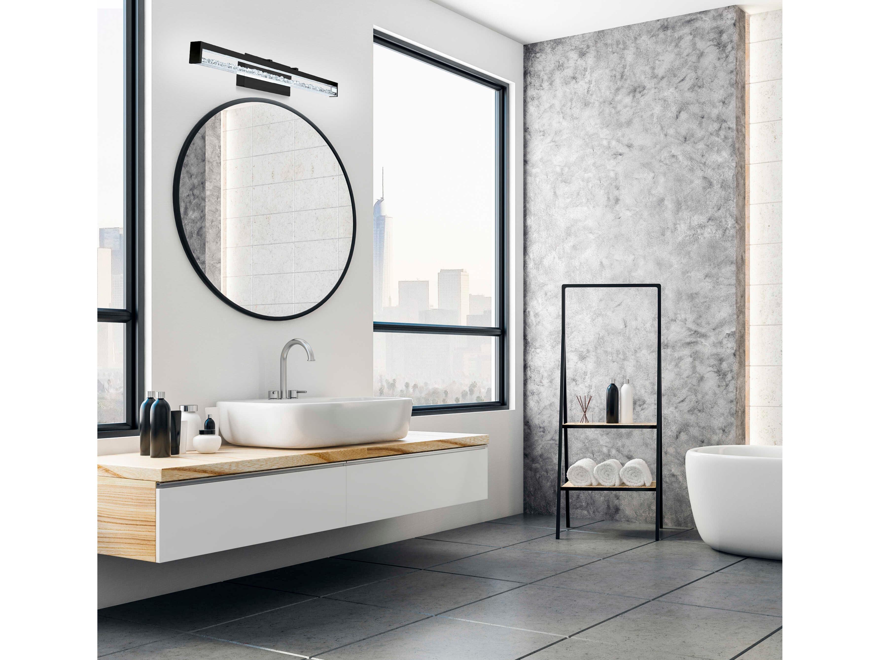 Eglo Cardito 1-Light Matte Black Vanity Light