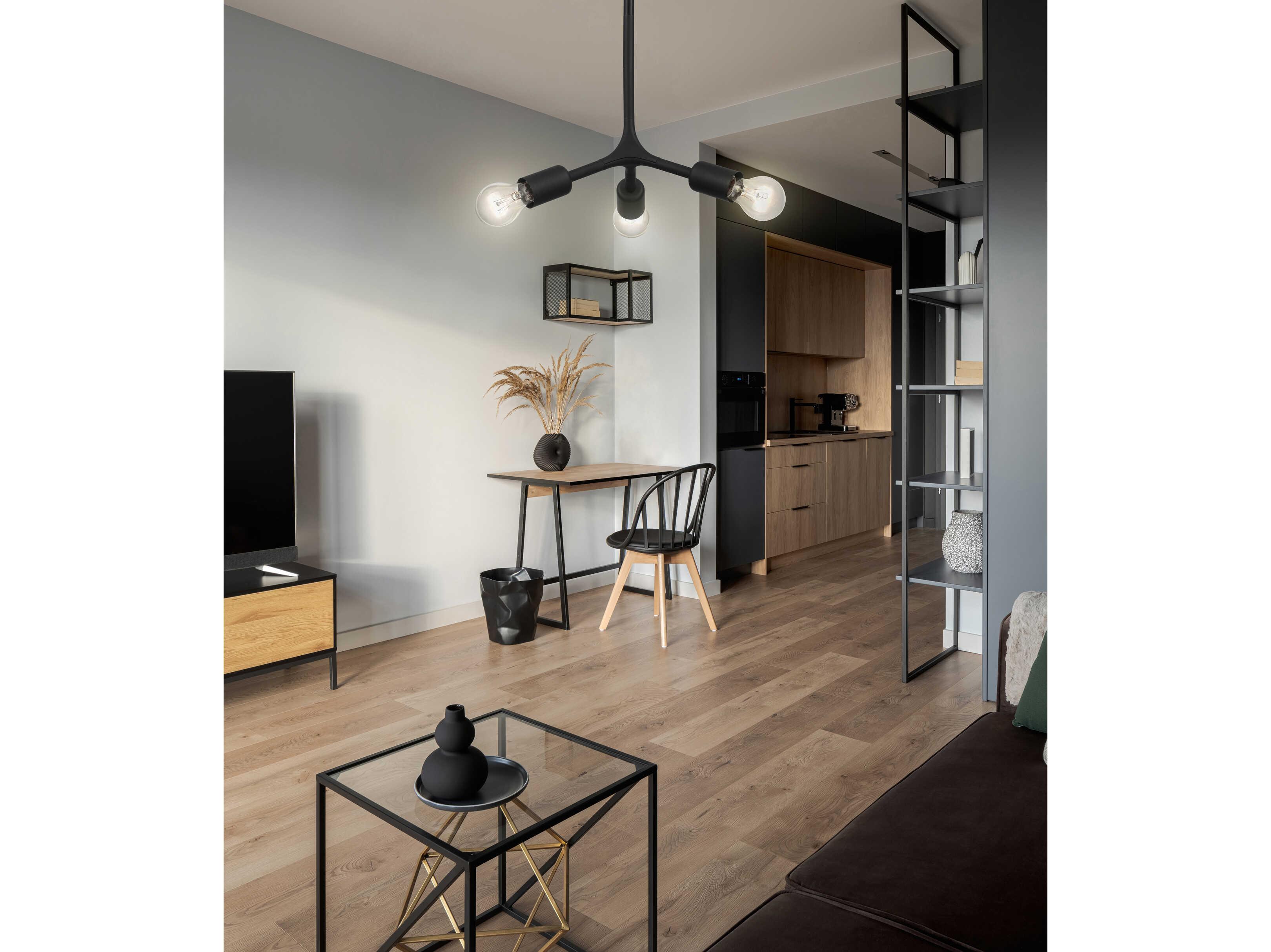 Eglo Bocadella 3-Light Black Pendant