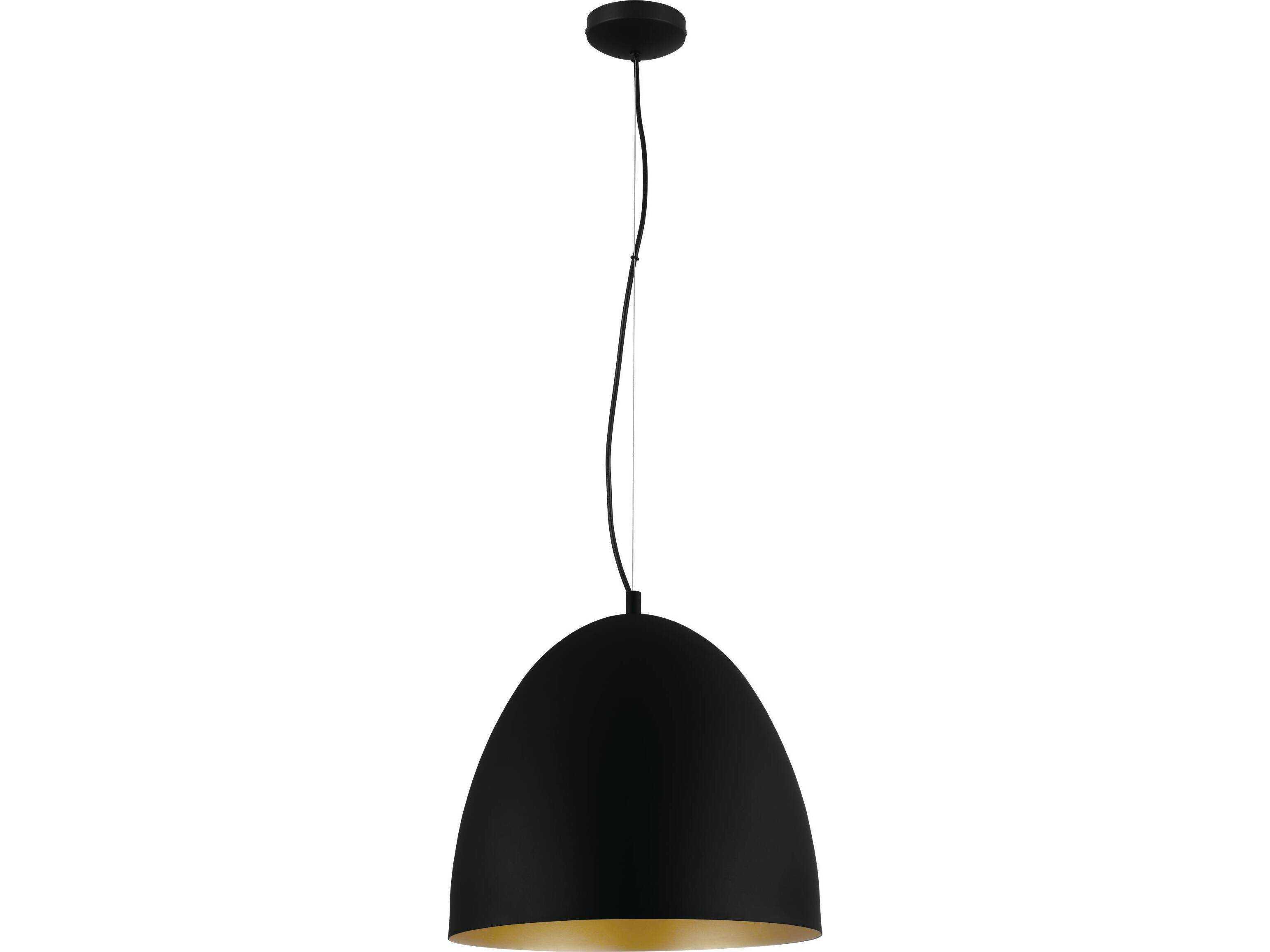 Eglo Sarabia 1-Light Black Bell Pendant
