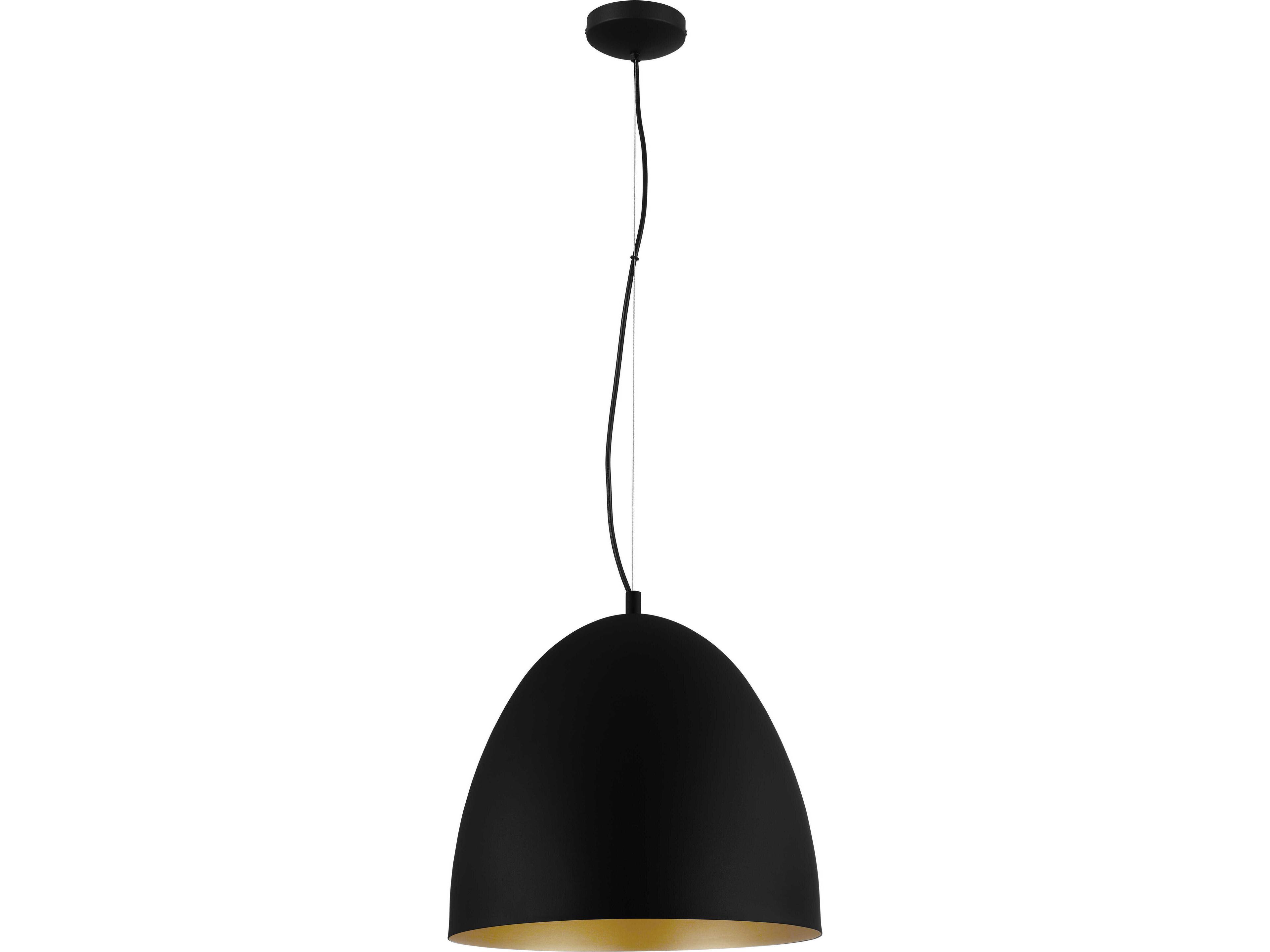 Eglo Sarabia 1-Light Black Bell Pendant