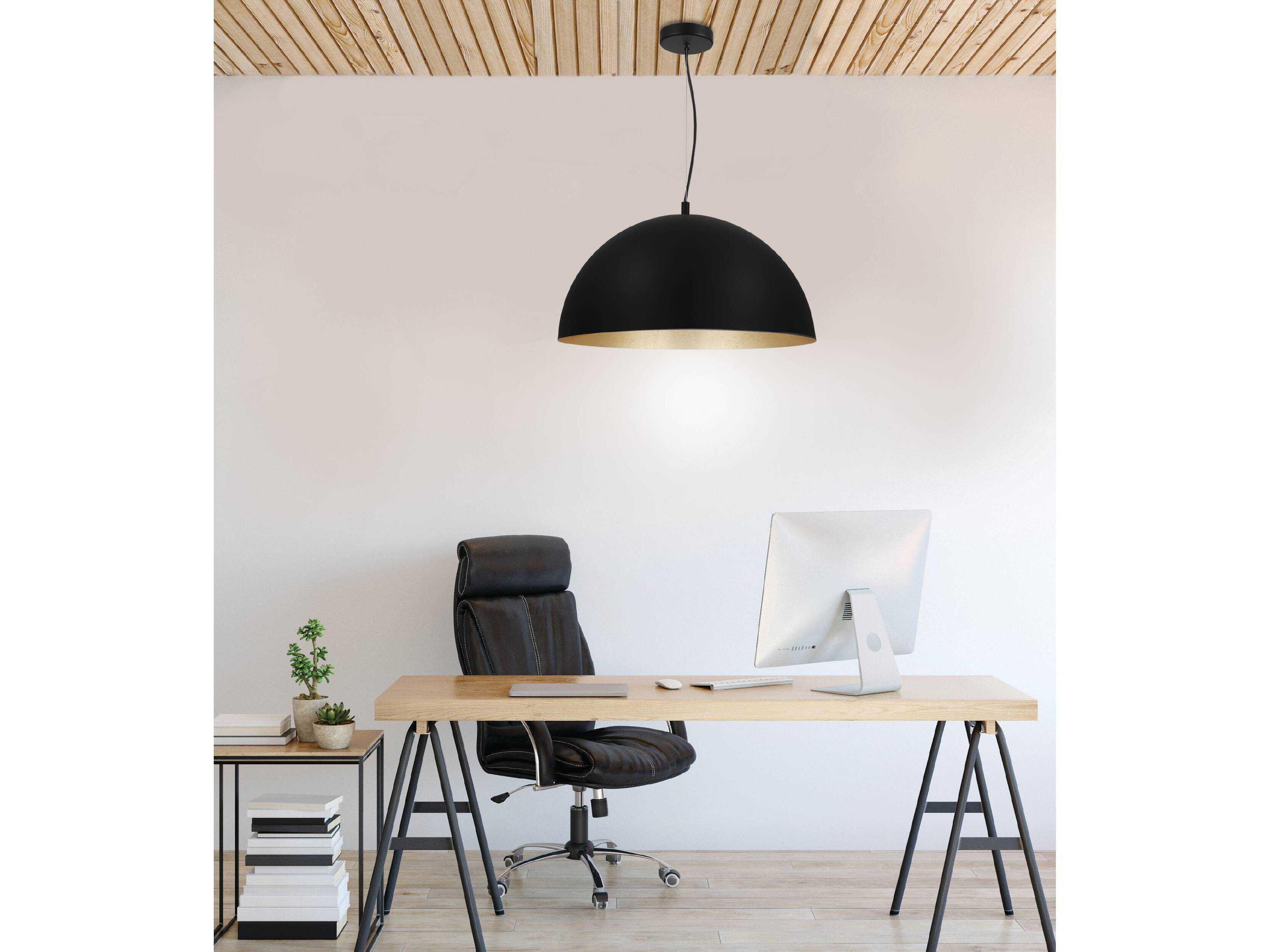Eglo Rafaelino 1-Light Black Dome Pendant