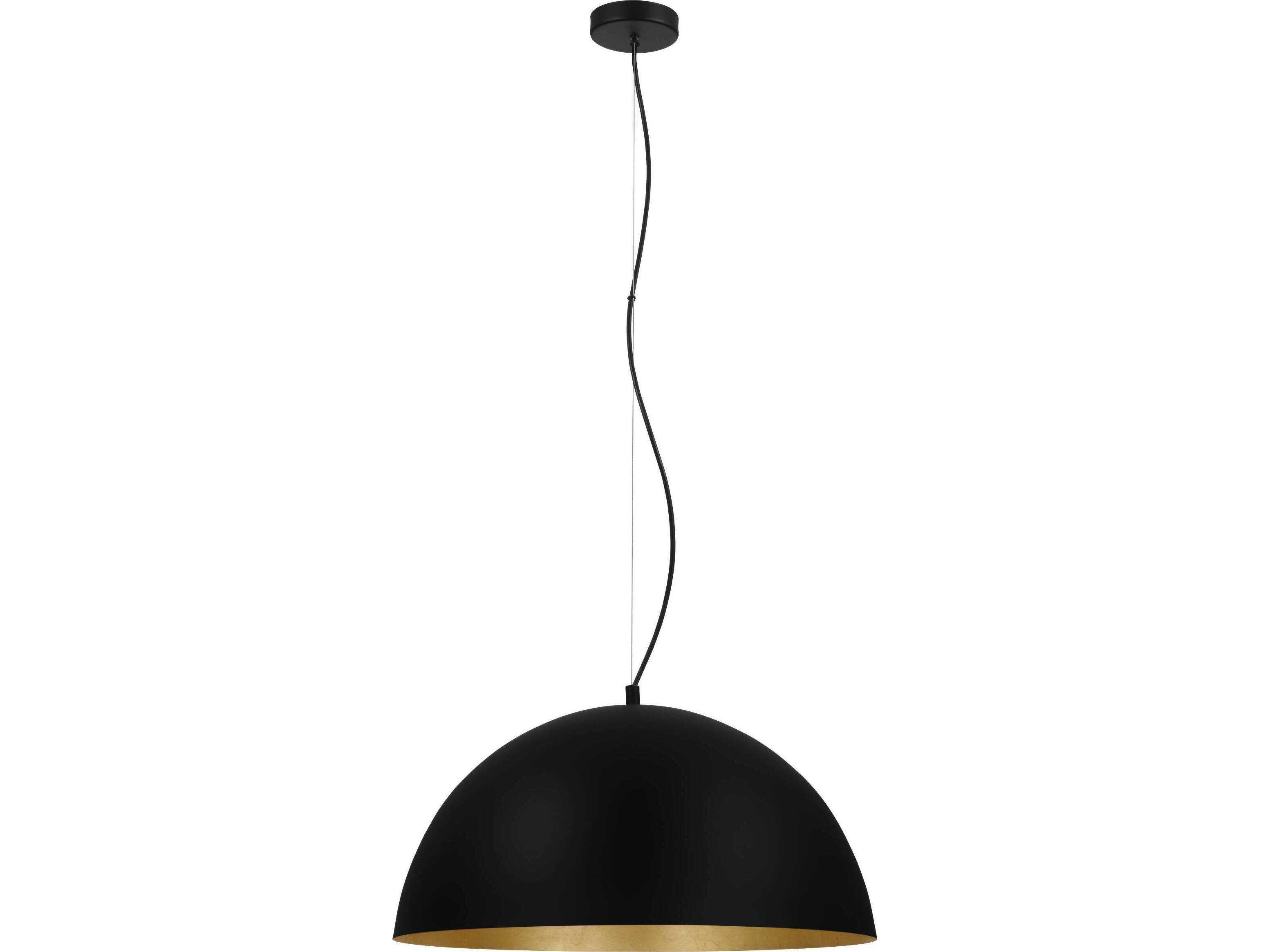 Eglo Rafaelino 1-Light Black Dome Pendant