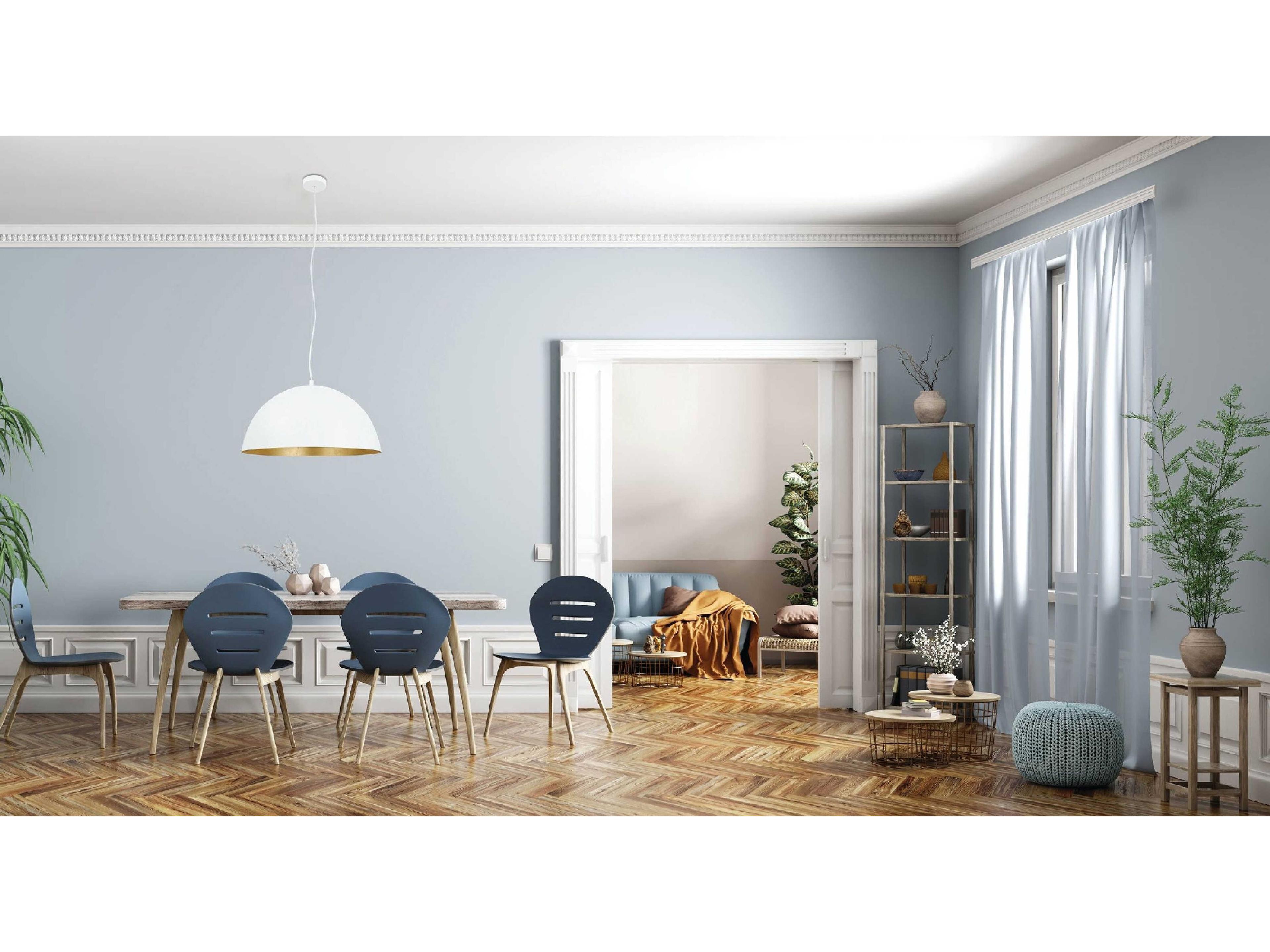 Eglo Rafaelino 1-Light White Gold Dome Pendant