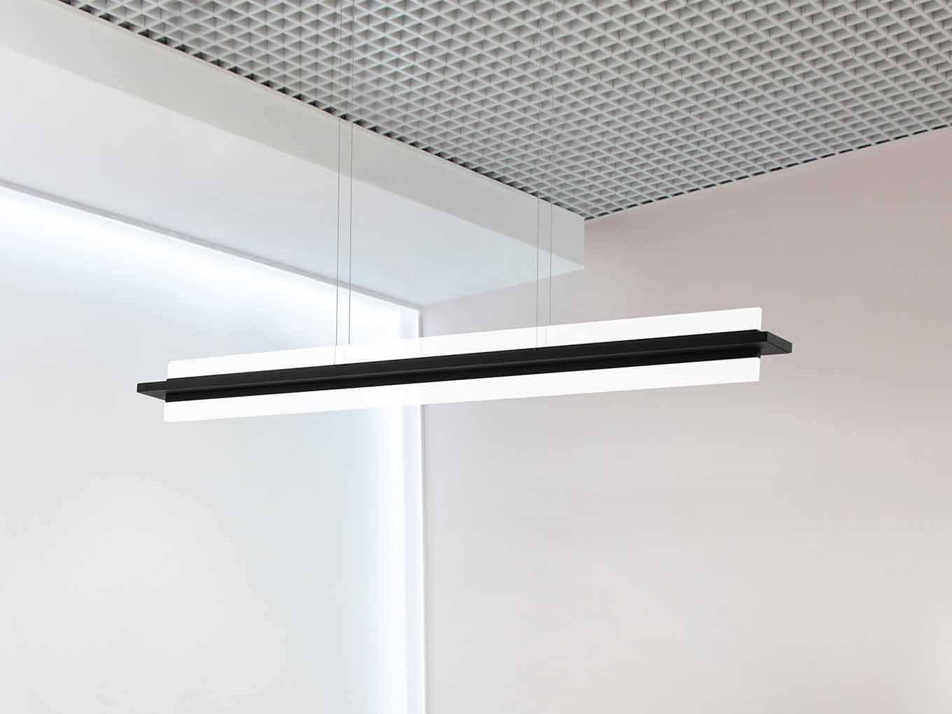 Eglo Spadafora 1-Light Black Linear Island Pendant