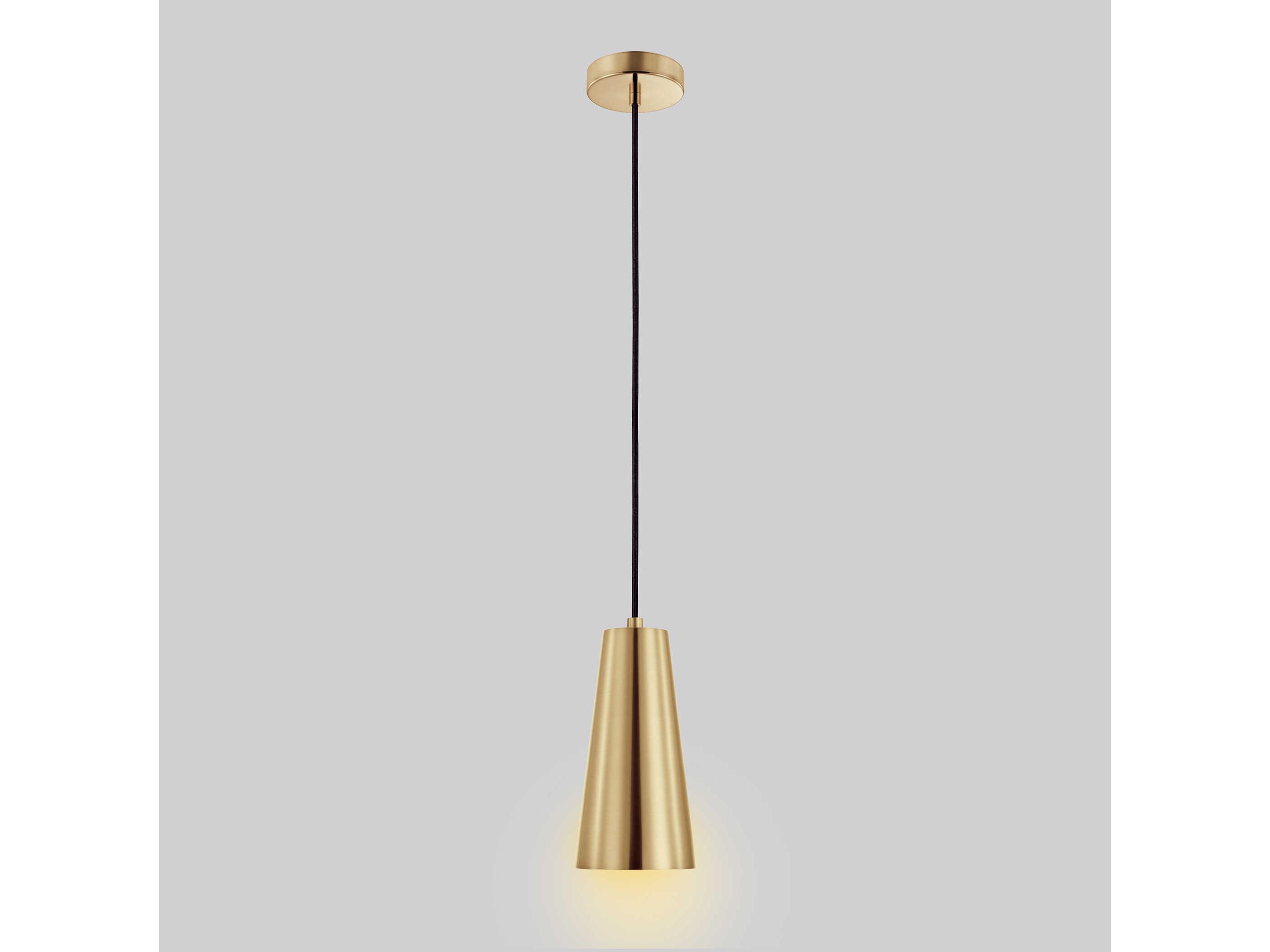Eglo Pratella 1-Light Brushed Gold Mini Pendant