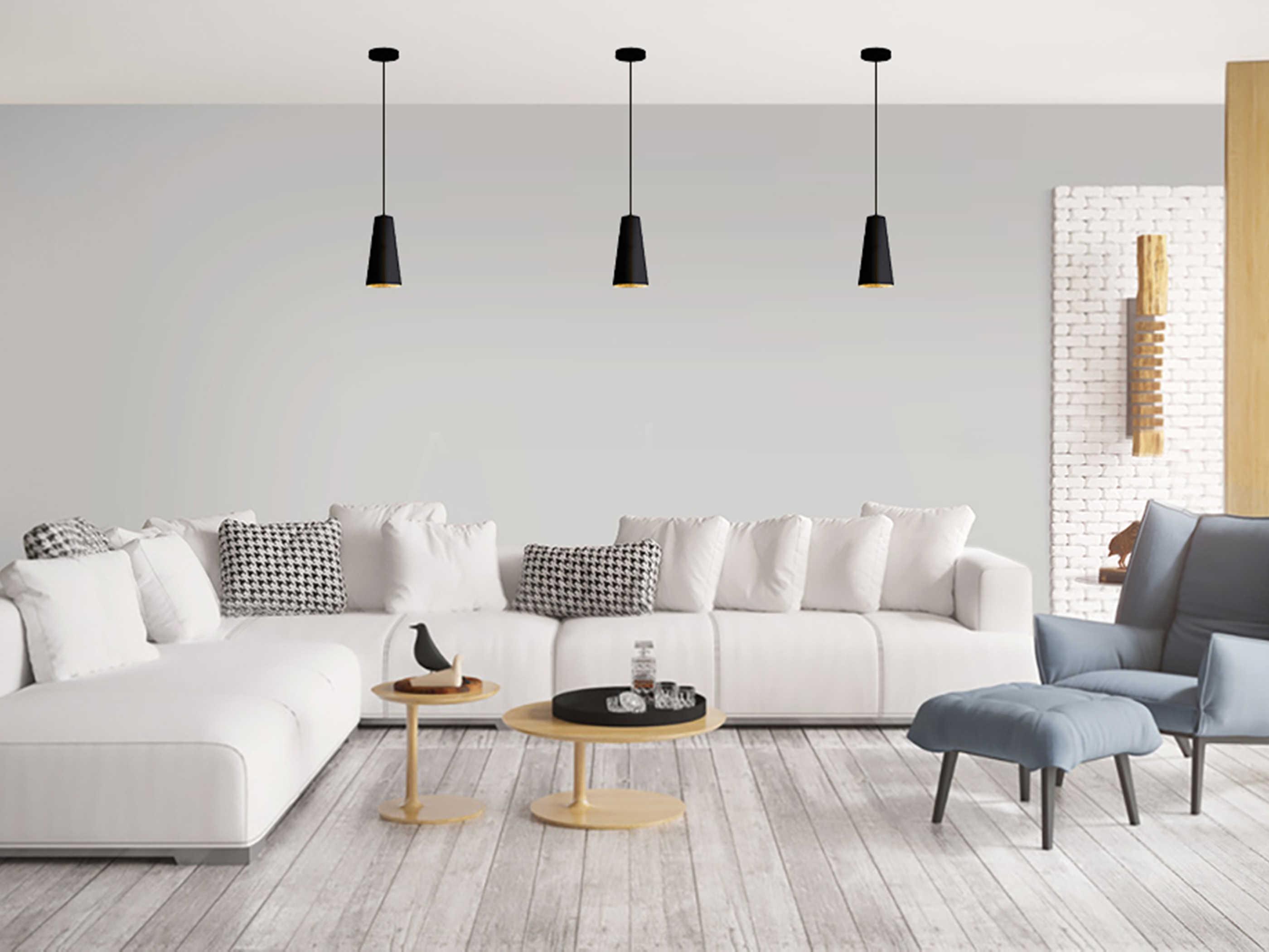 Eglo Pratella 1-Light Black Gold Mini Pendant