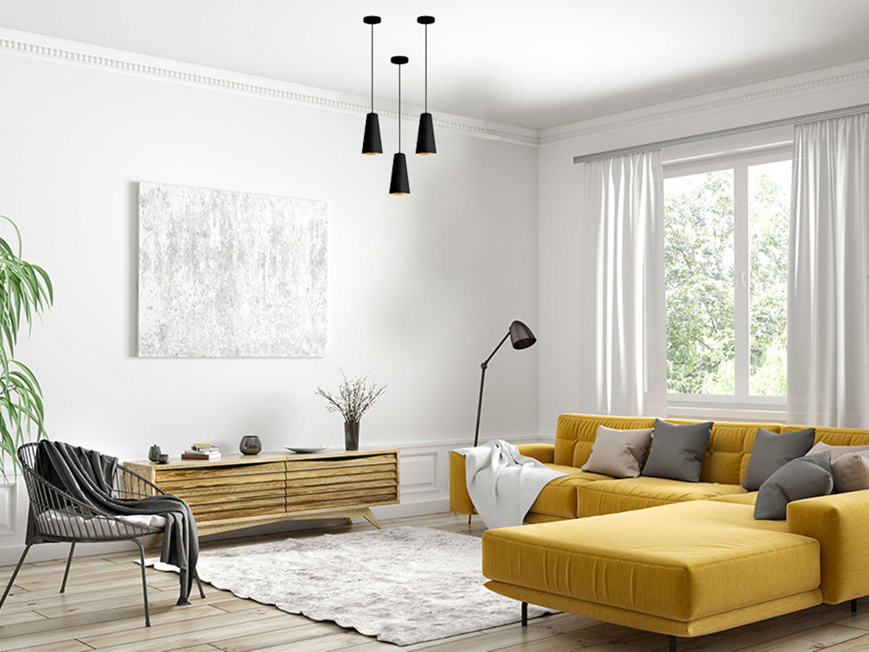 Eglo Pratella 1-Light Black Gold Mini Pendant