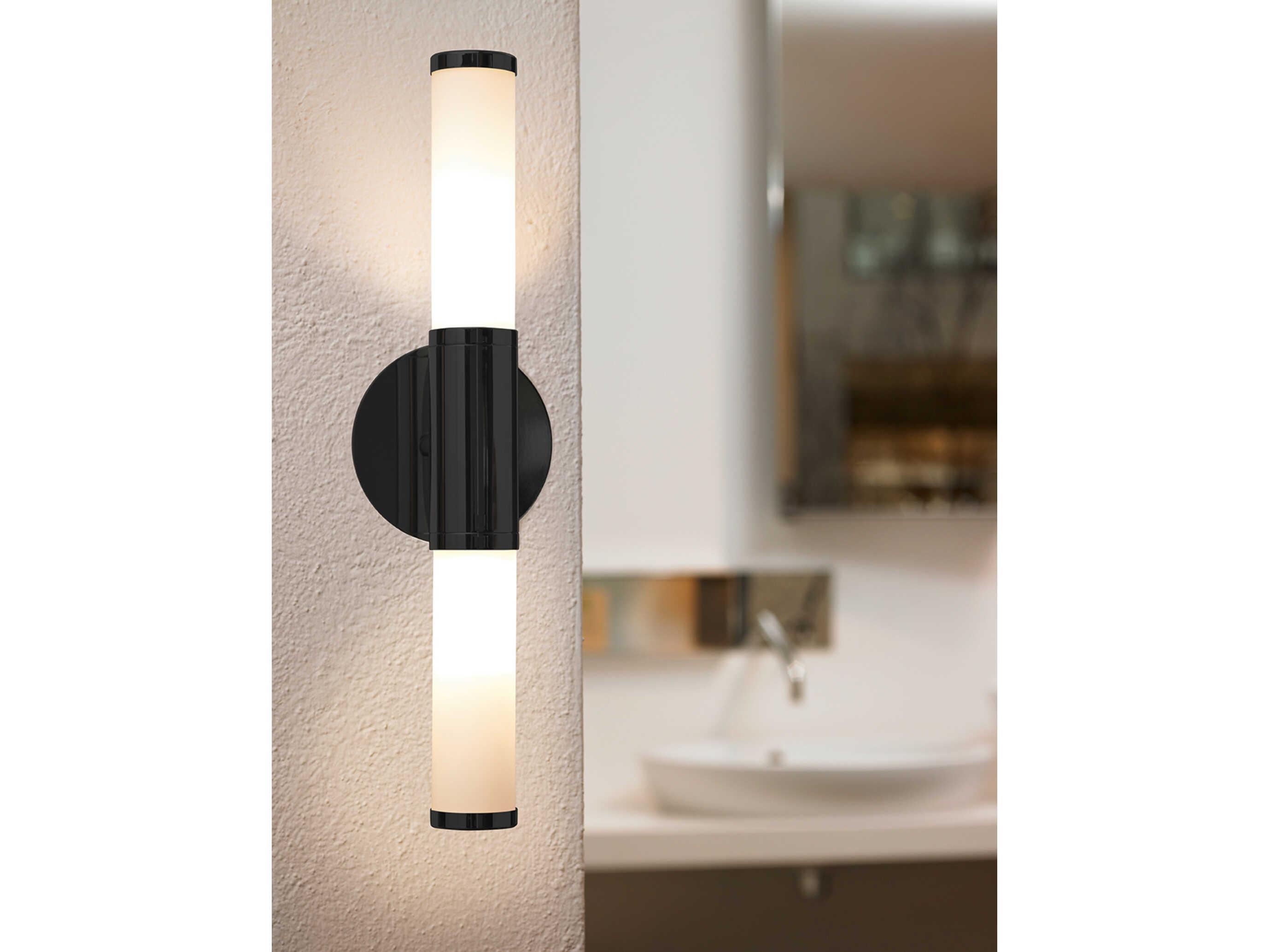 Eglo Palmera 2-Light Matte Black Vanity Light