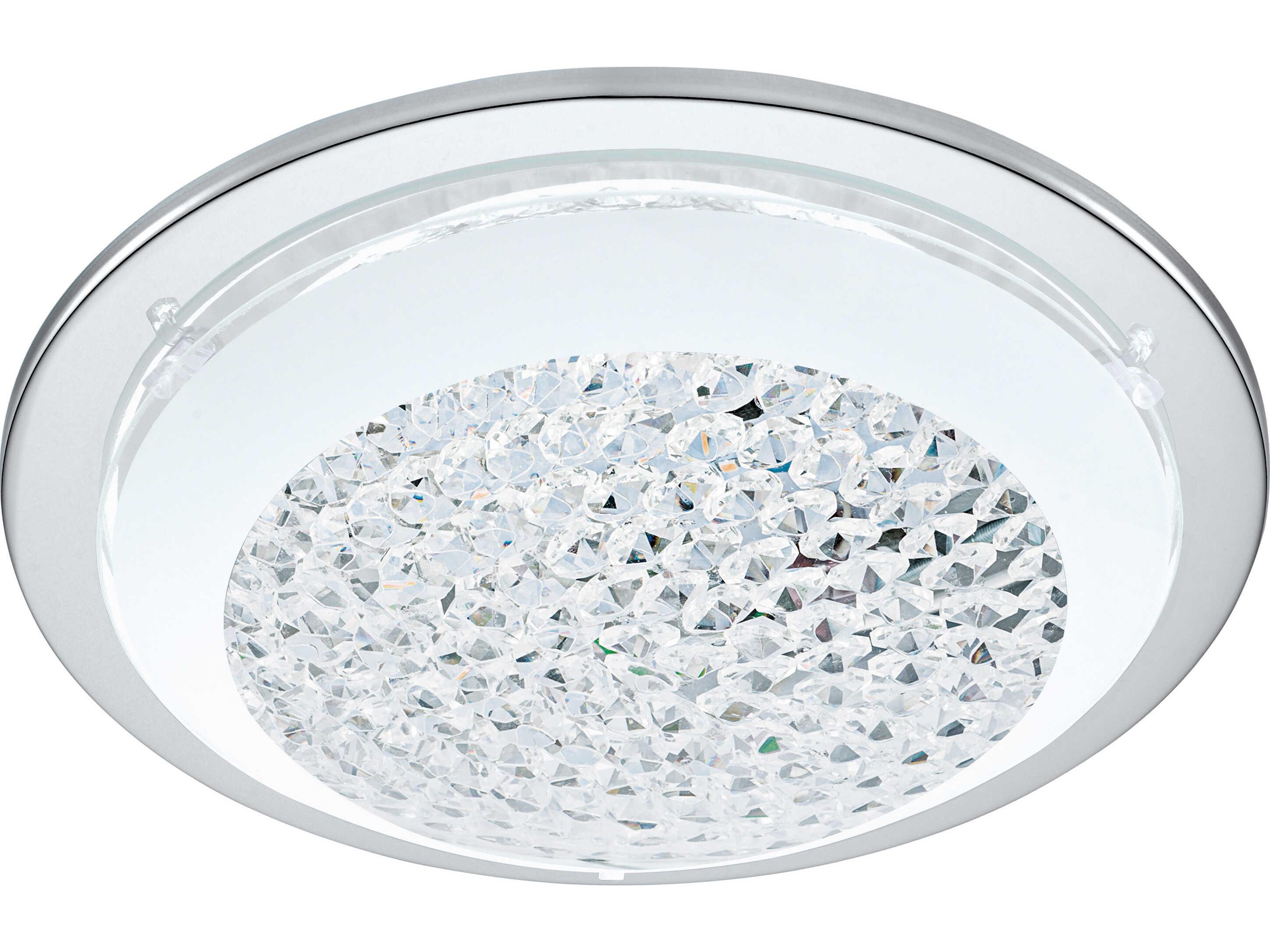Eglo Acolla 1-Light Chrome Round Flush Mount