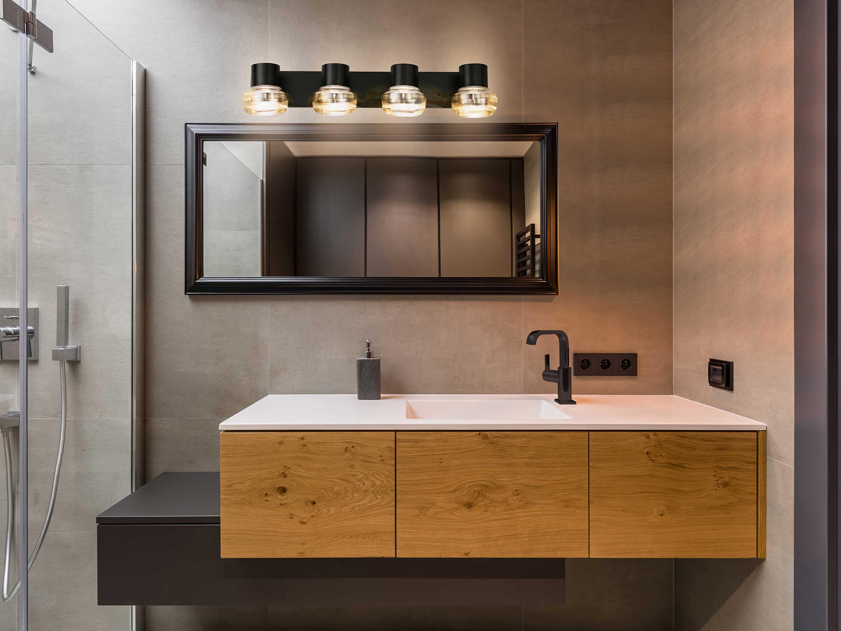 Eglo Belby 4-Light Black Vanity Light