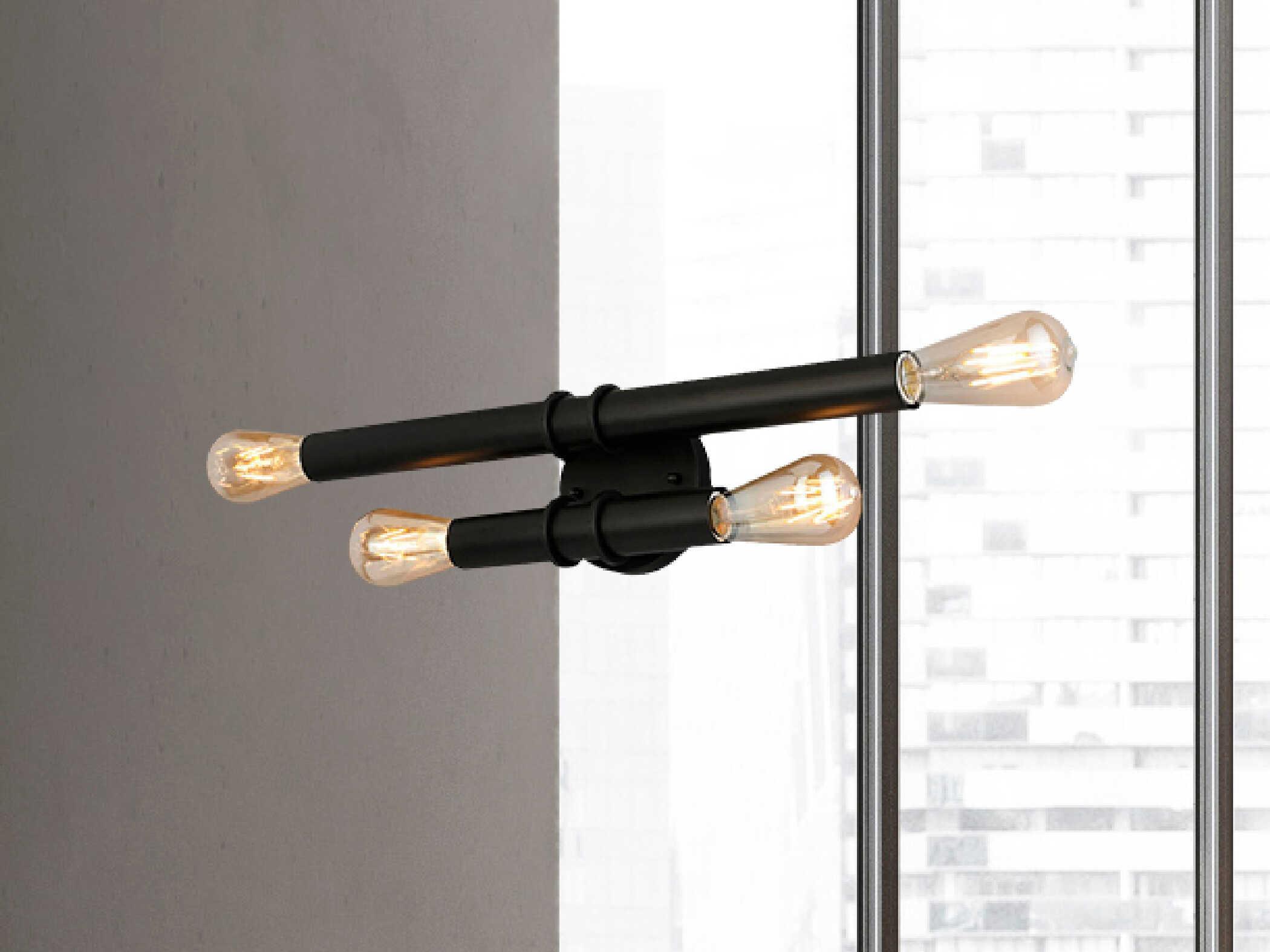 Eglo Drucker 4-Light Black Vanity Light