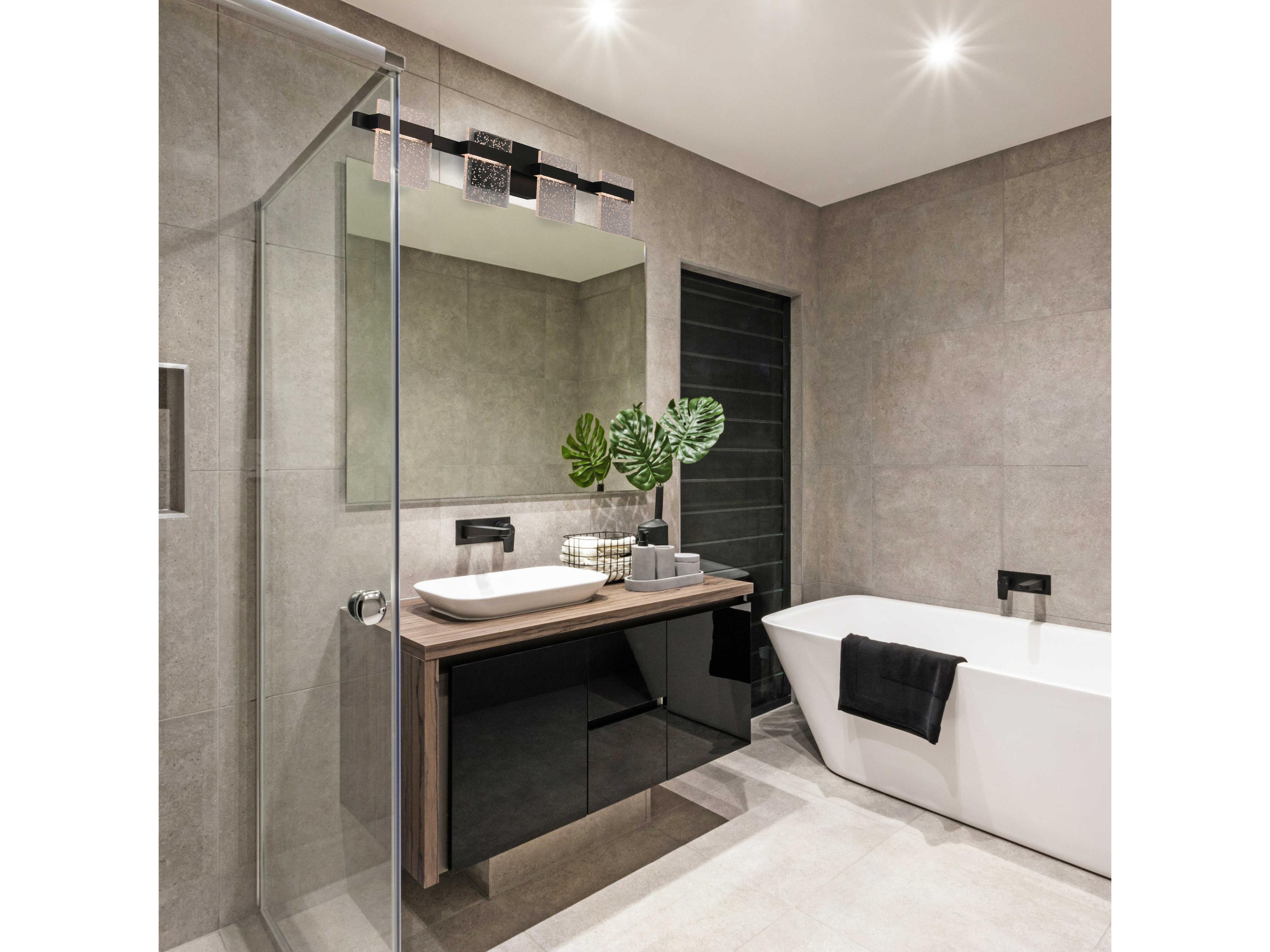 Eglo Madrona 4-Light Black Vanity Light