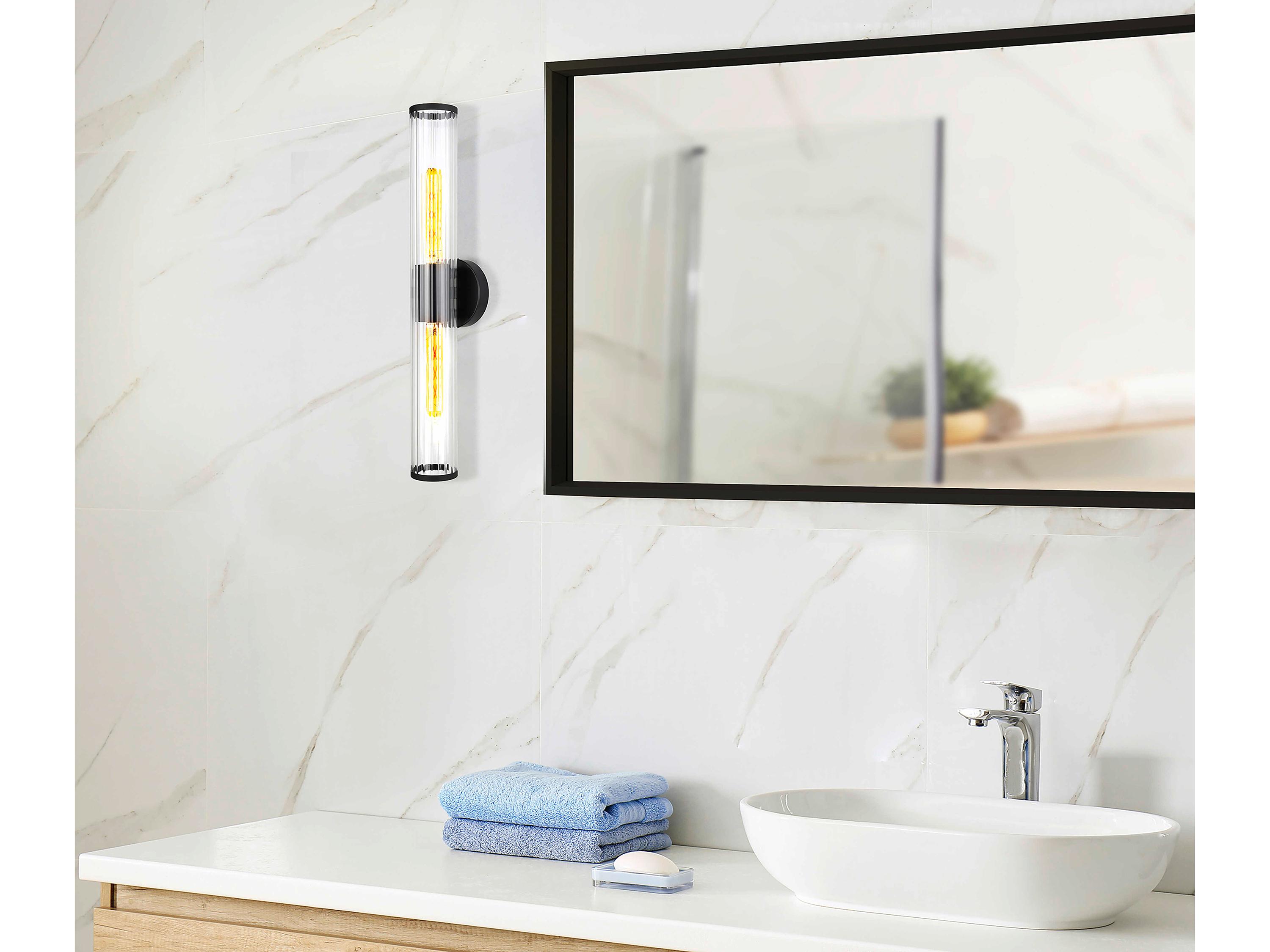 Eglo Varvara 2-Light Black Vanity Light