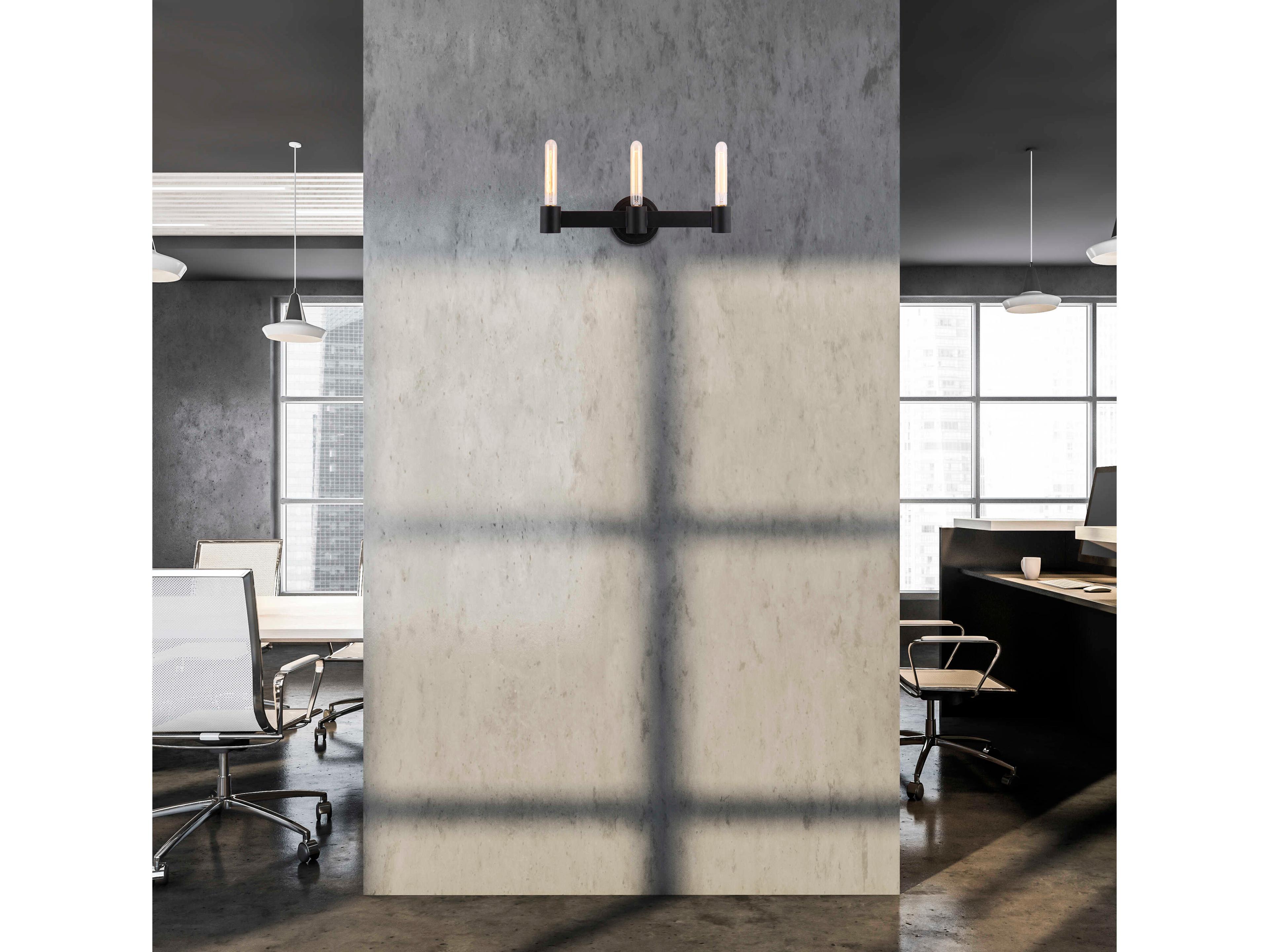 Eglo Broyles 3-Light Matte Black Vanity Light