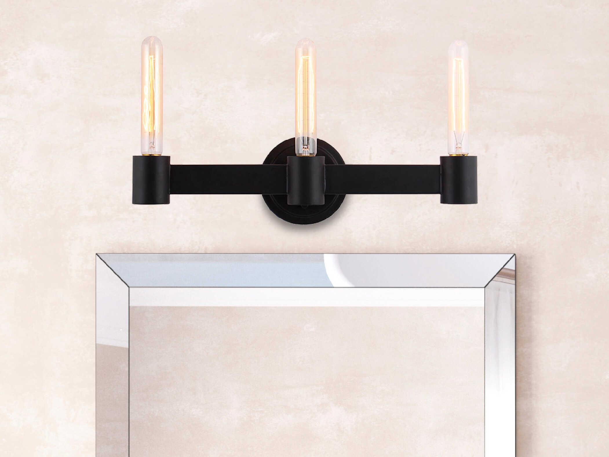 Eglo Broyles 3-Light Matte Black Vanity Light