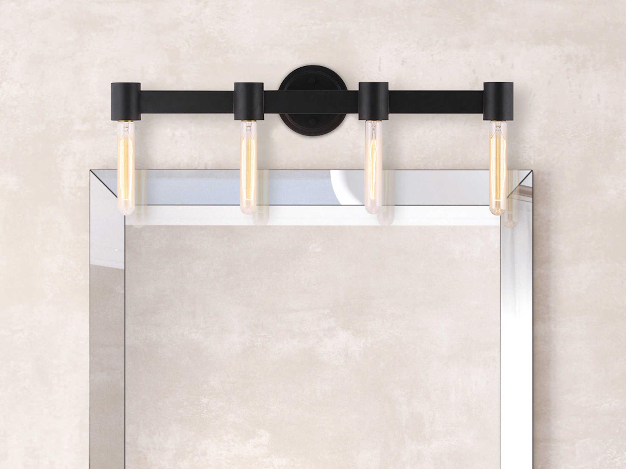 Eglo Broyles 4-Light Matte Black Vanity Light