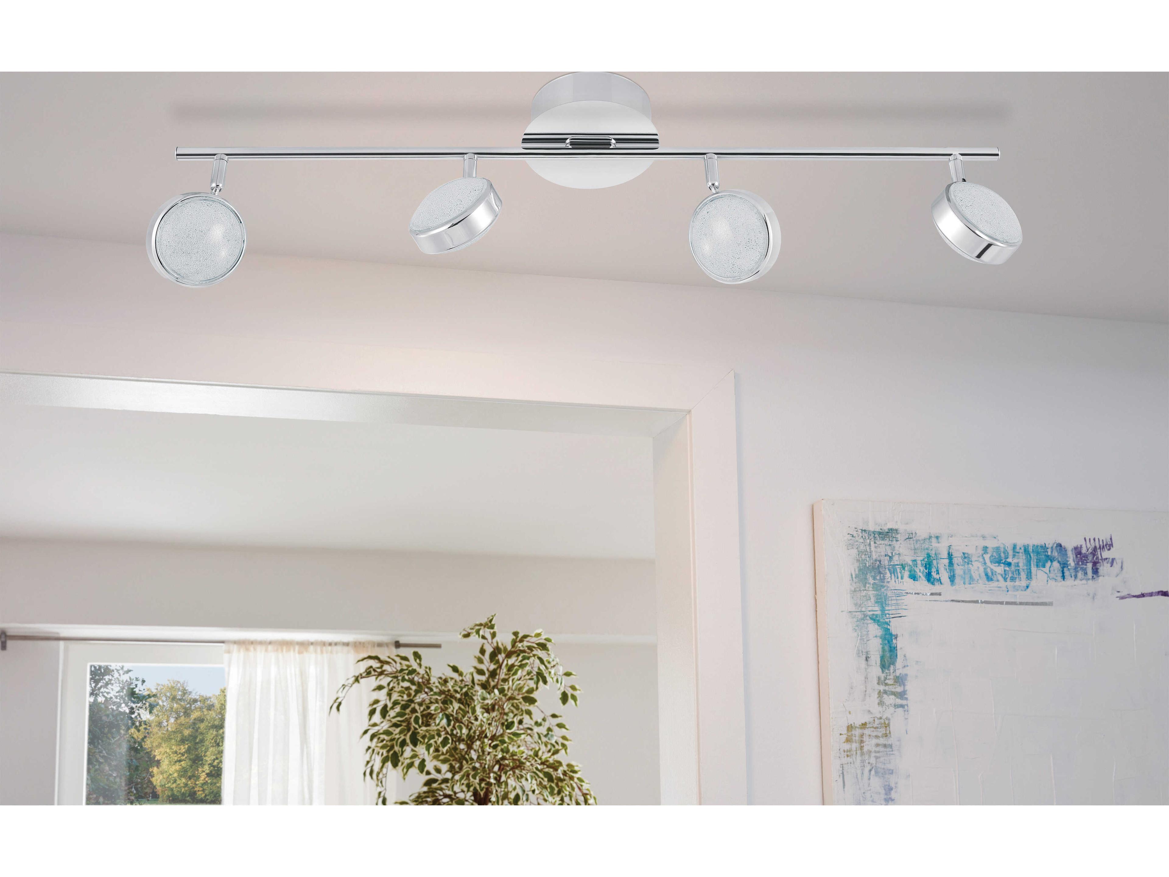 Eglo Acolla 4-Light Chrome Linear Track & Rail Light