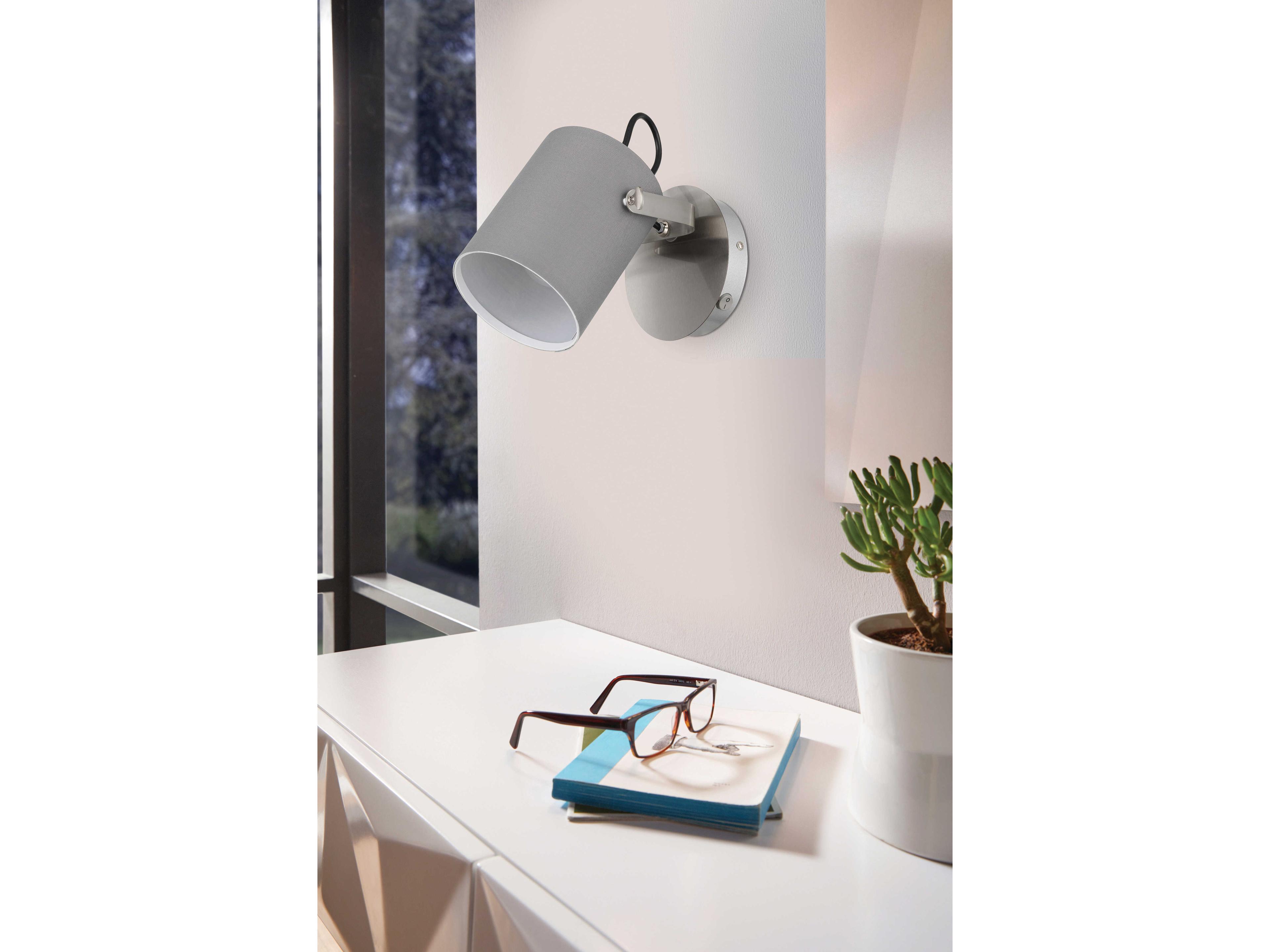 Eglo Villabate 1-Light Matte Nickel Wall Sconce