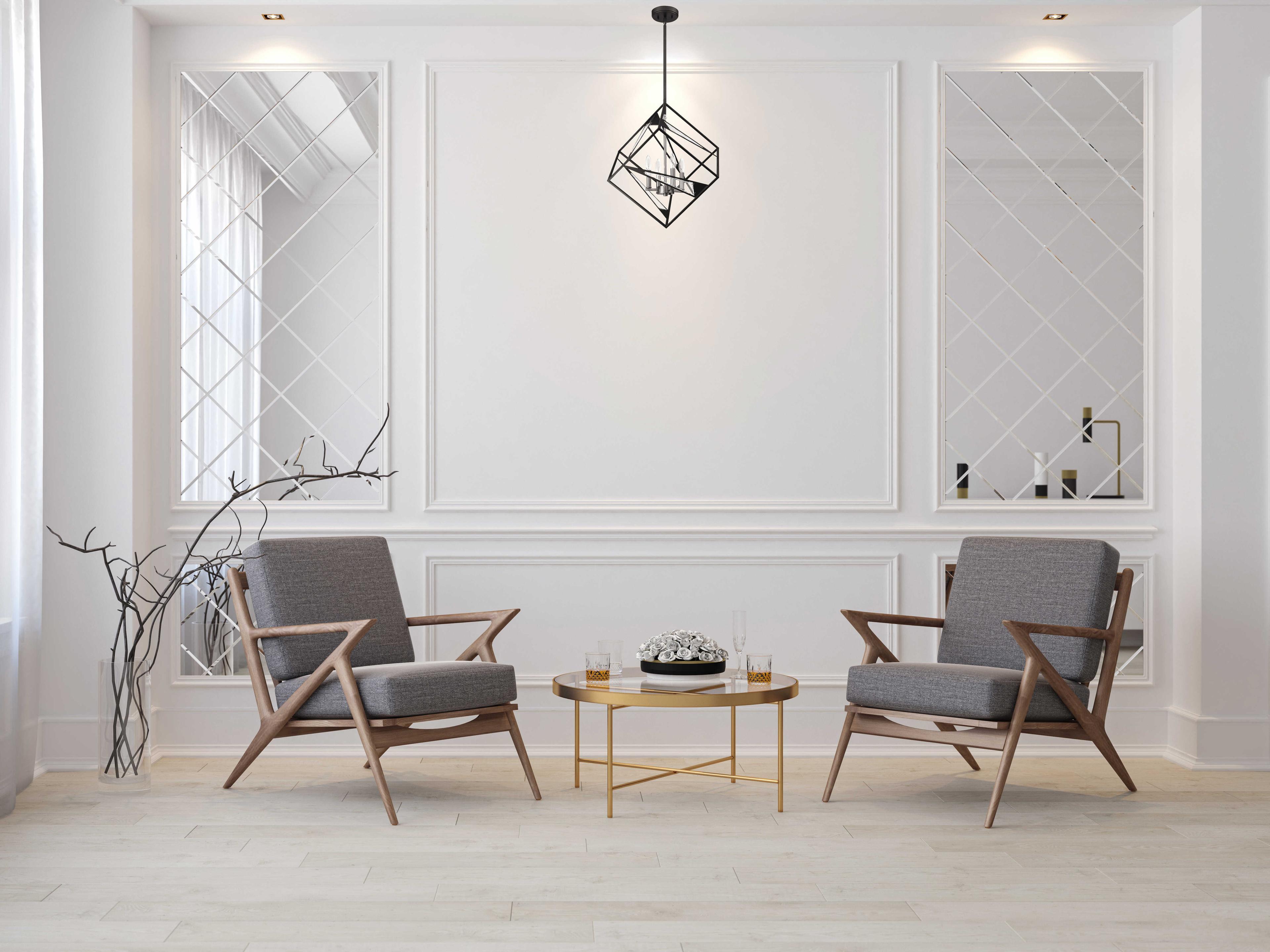 Eglo Corrietes 4-Light Matte Black Geometric Pendant