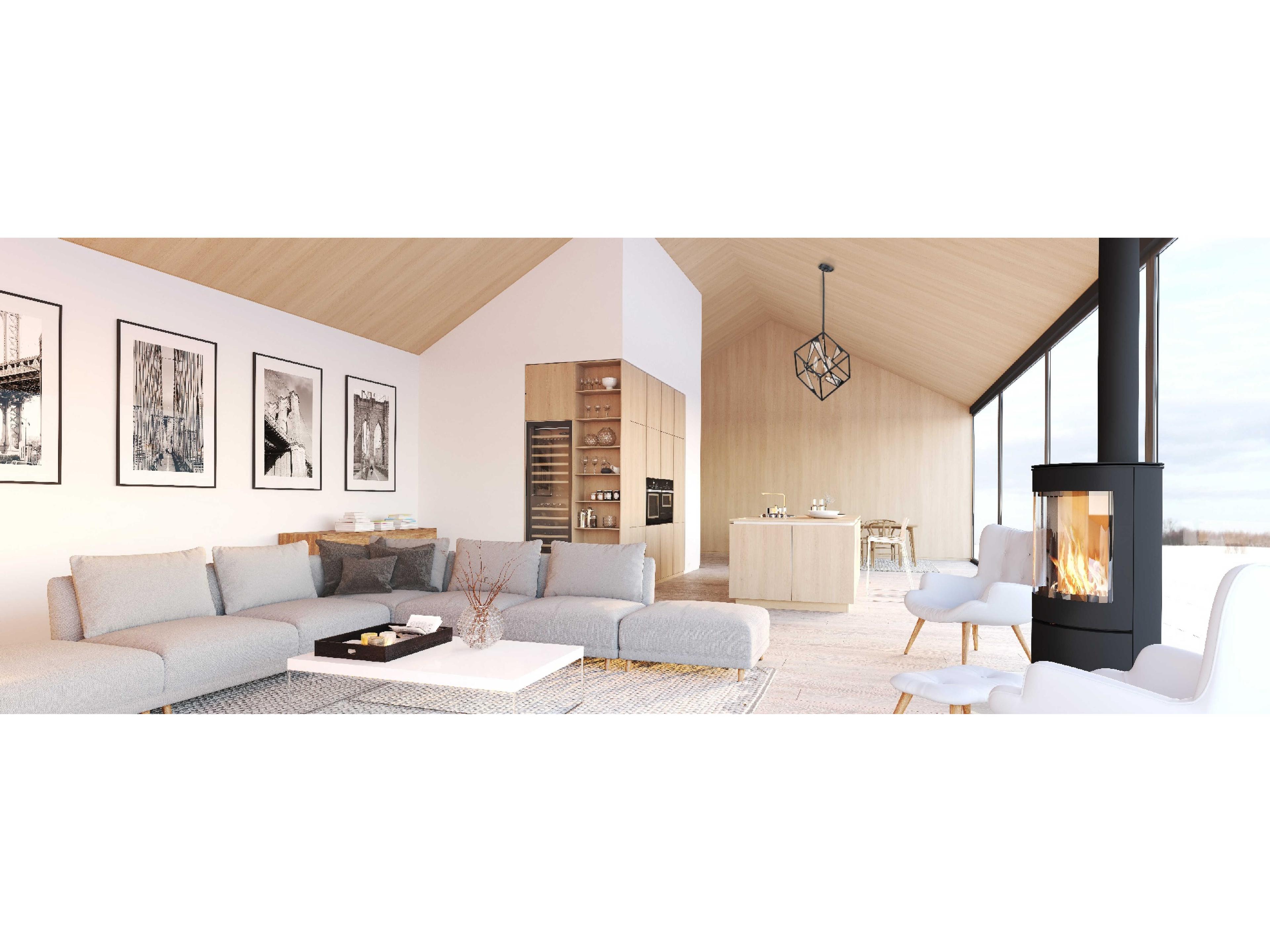 Eglo Corrietes 3-Light Matte Black Geometric Pendant