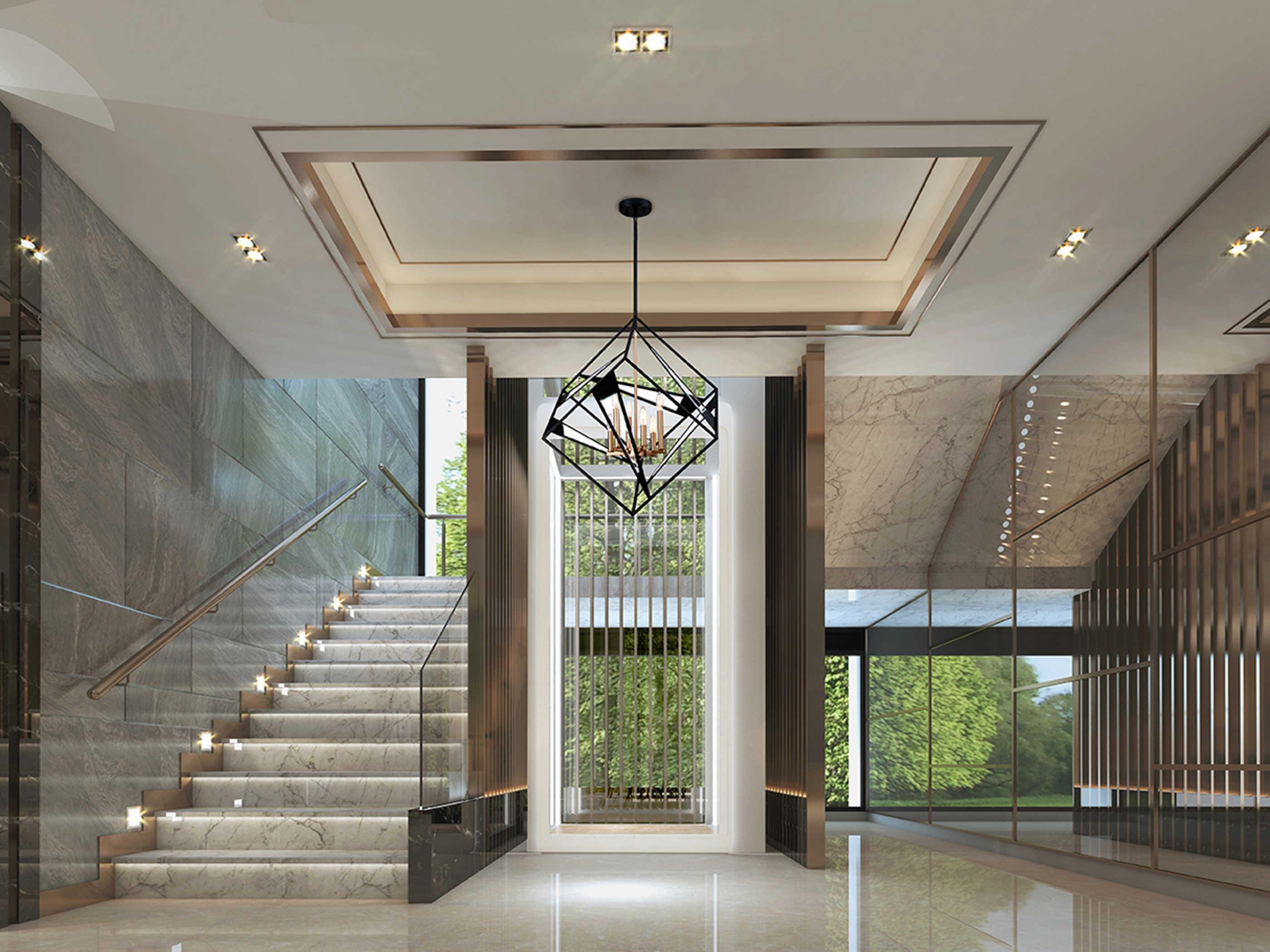 Eglo Corrietes 6-Light Matte Black Geometric Pendant