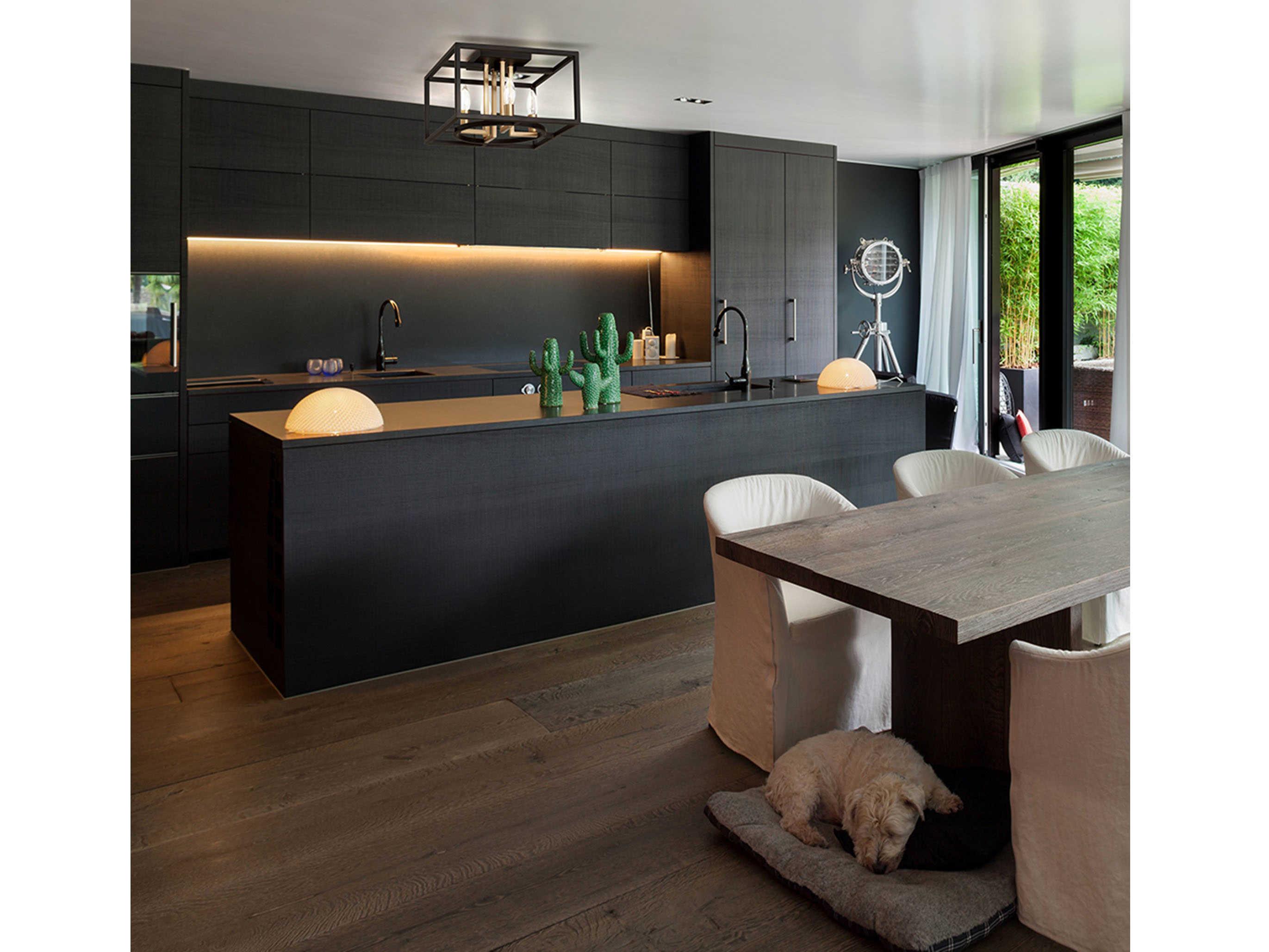 Eglo Mundazo 4-Light Black Brushed Gold Flush Mount