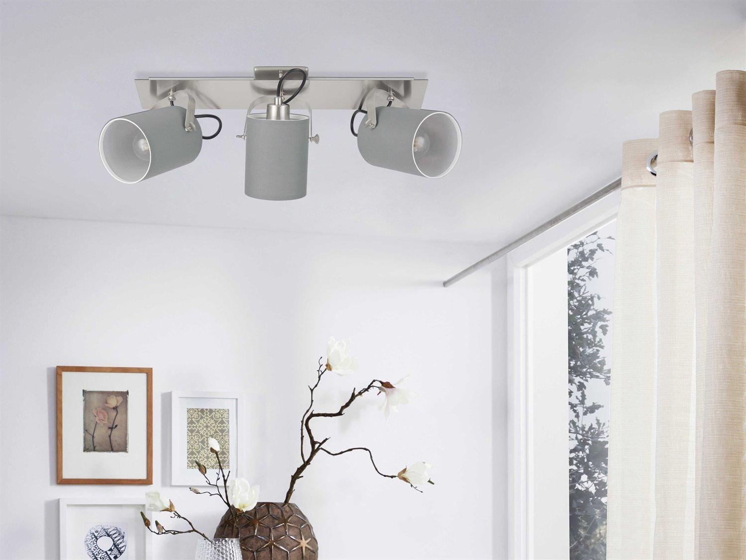 Eglo Villabate 3-Light Matte Nickel Track & Rail Light