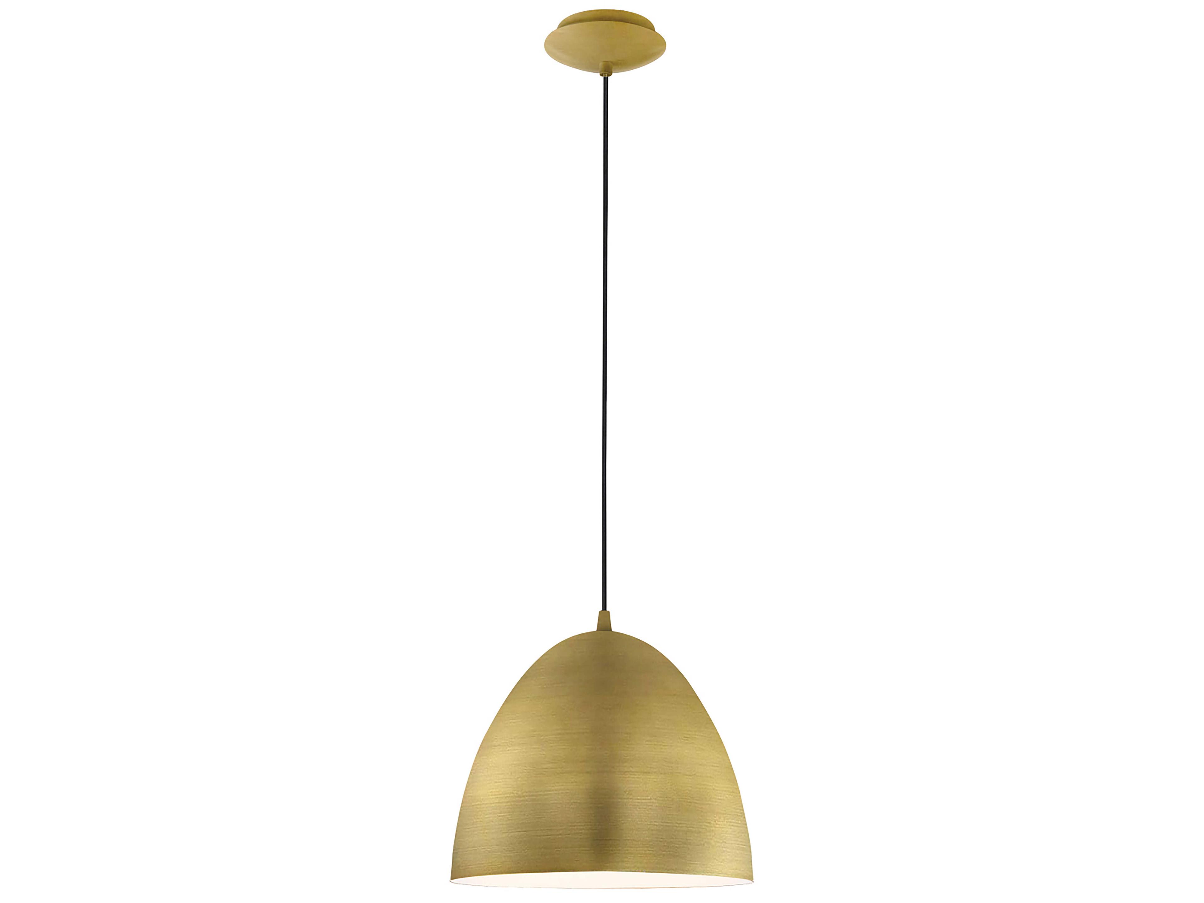 Eglo Coretto 1-Light Brushed Gold Dome Mini Pendant