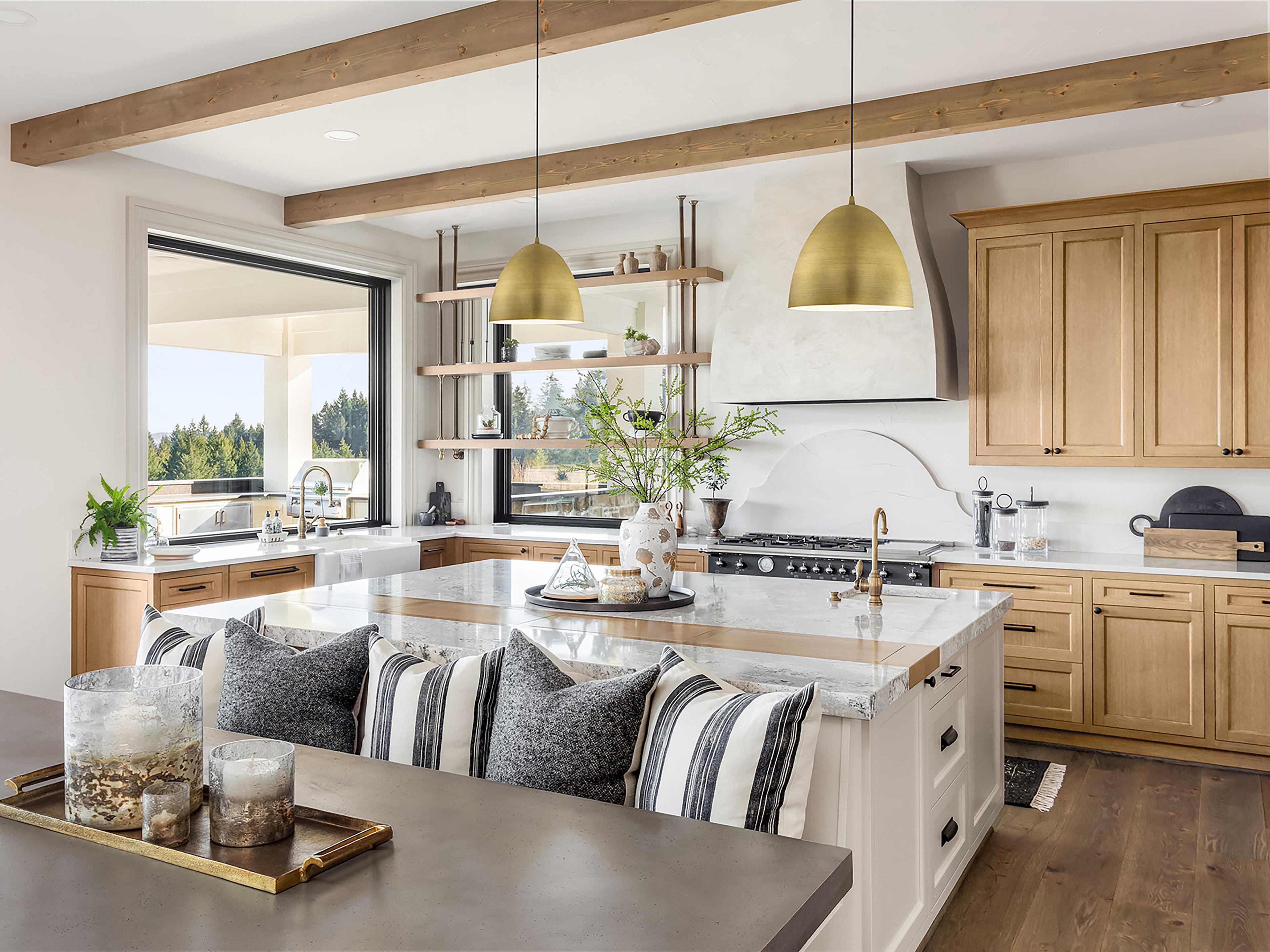 Eglo Coretto 1-Light Brushed Gold Dome Mini Pendant