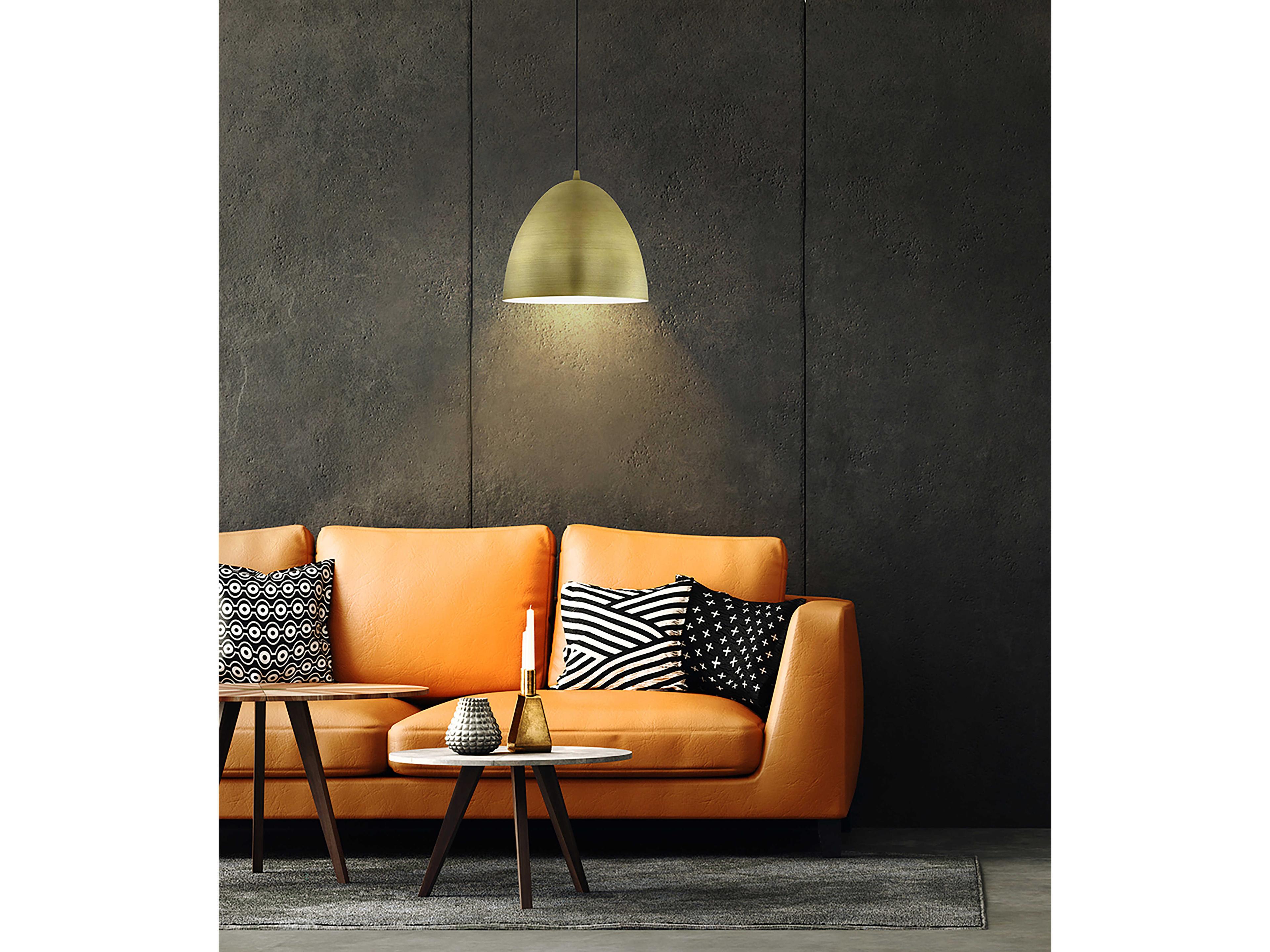 Eglo Coretto 1-Light Brushed Gold Dome Mini Pendant