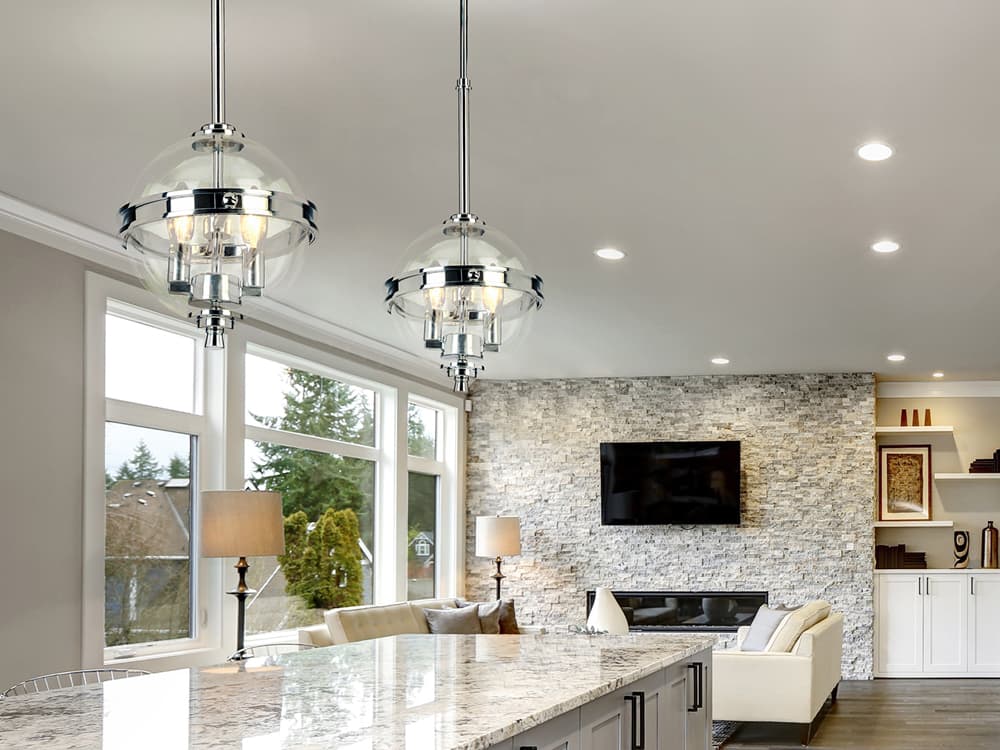 Eglo Cecillia 2-Light Chrome Globe Mini Pendant